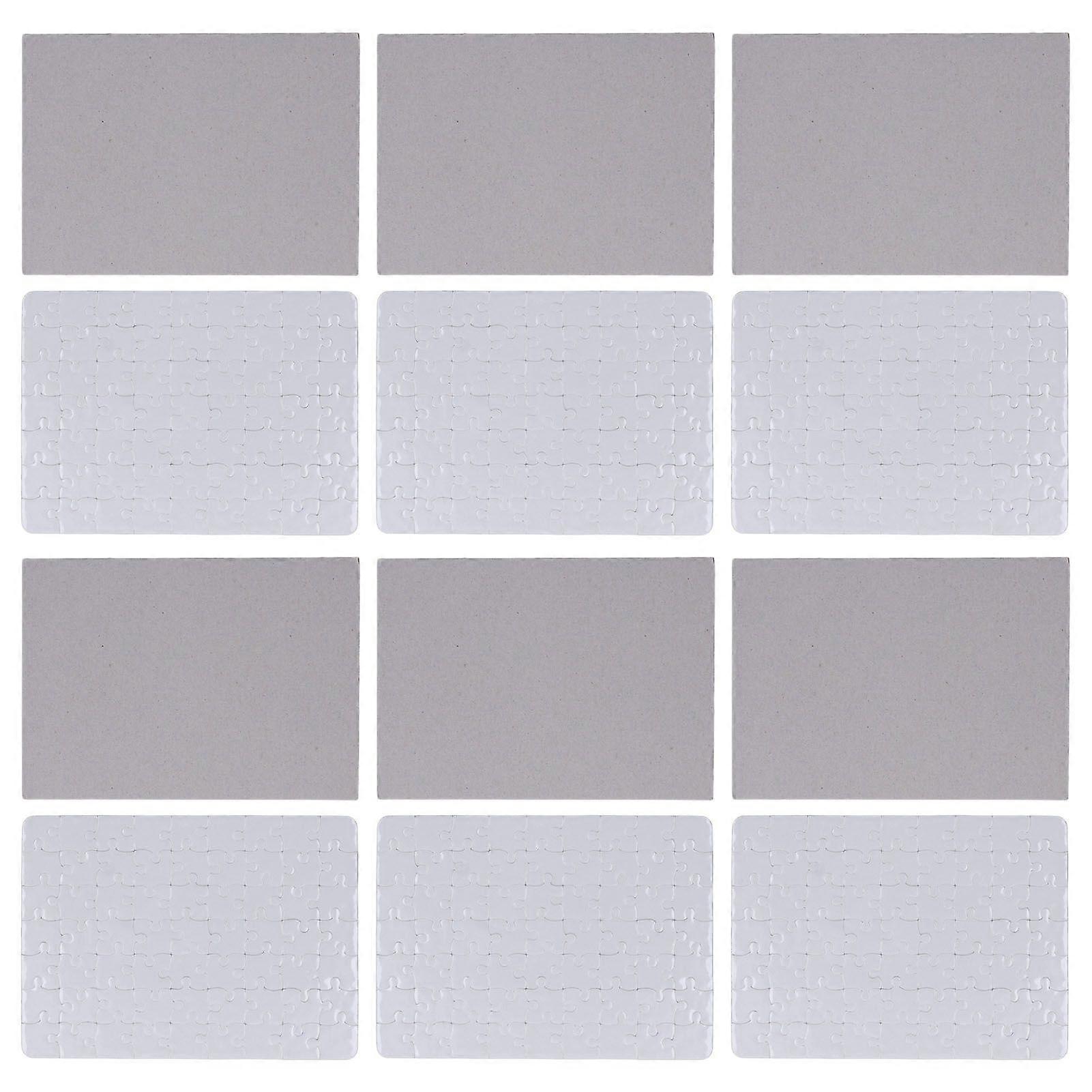 6 Set Blank Puzzles 63pcs 13x18cm White Assembly DIY Sublimation Blanks Puzzles for Life Photo