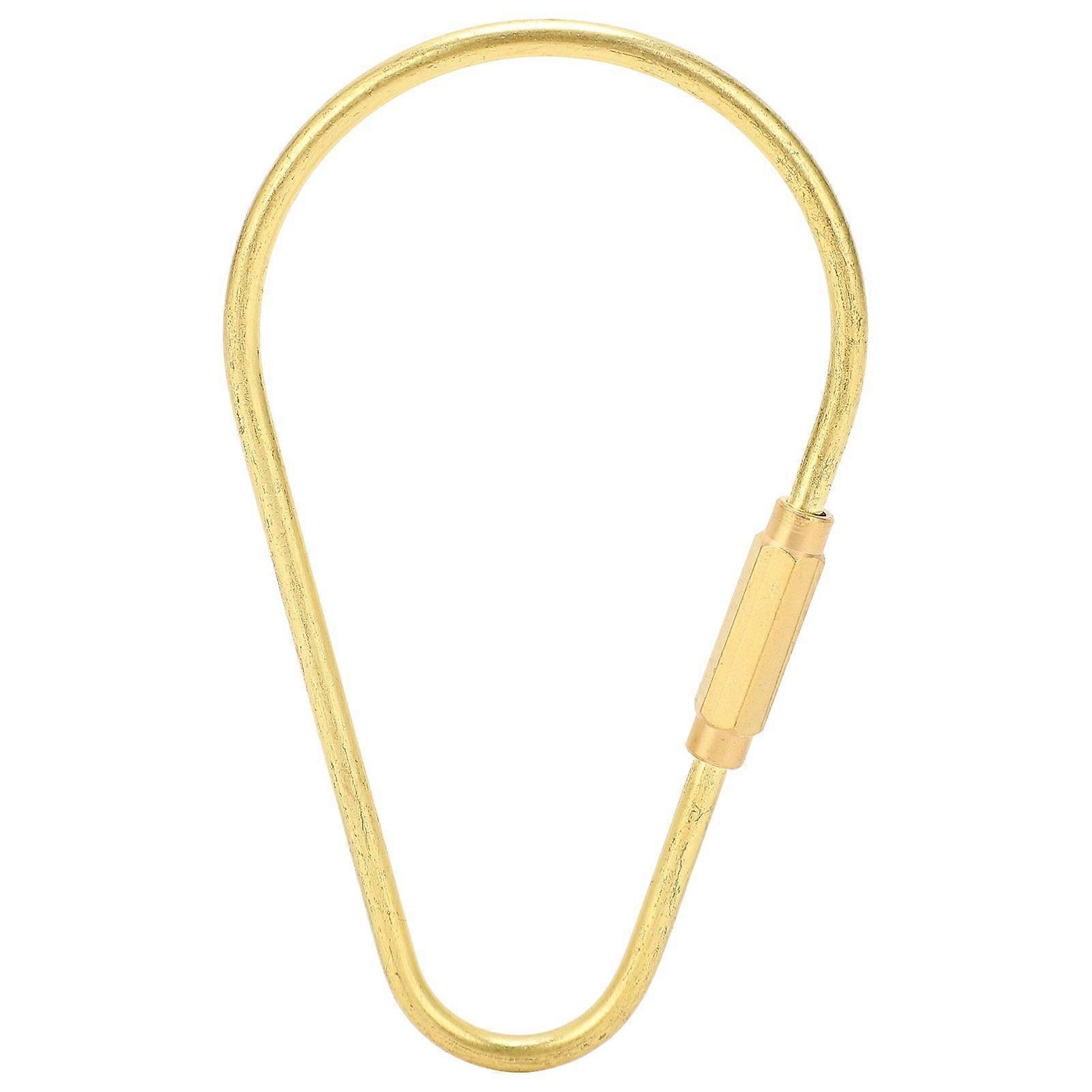 Outdoor Brass Keychain Screw Type Lock Clip Keys Holder Organizer Retro Key Ring
