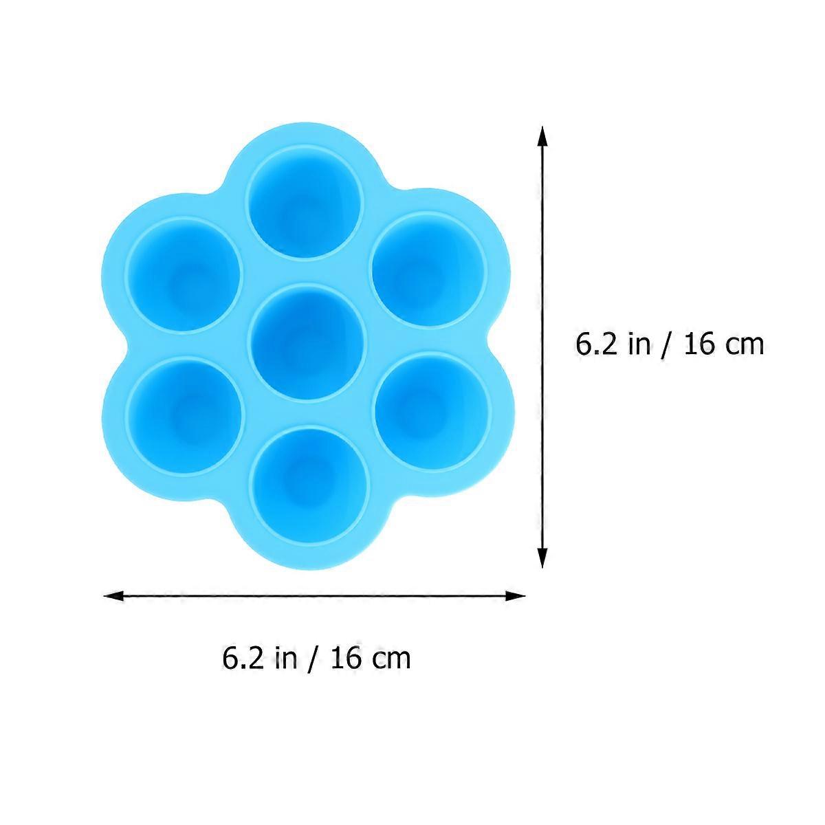 Food Storage Tray for Storage Baby Food Container 7 Cavities Blue