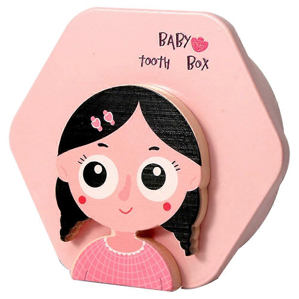Deciduous Tooth Box 1 Set Memorial Design Preserving Baby Teeth For Growth Milestones In Pink