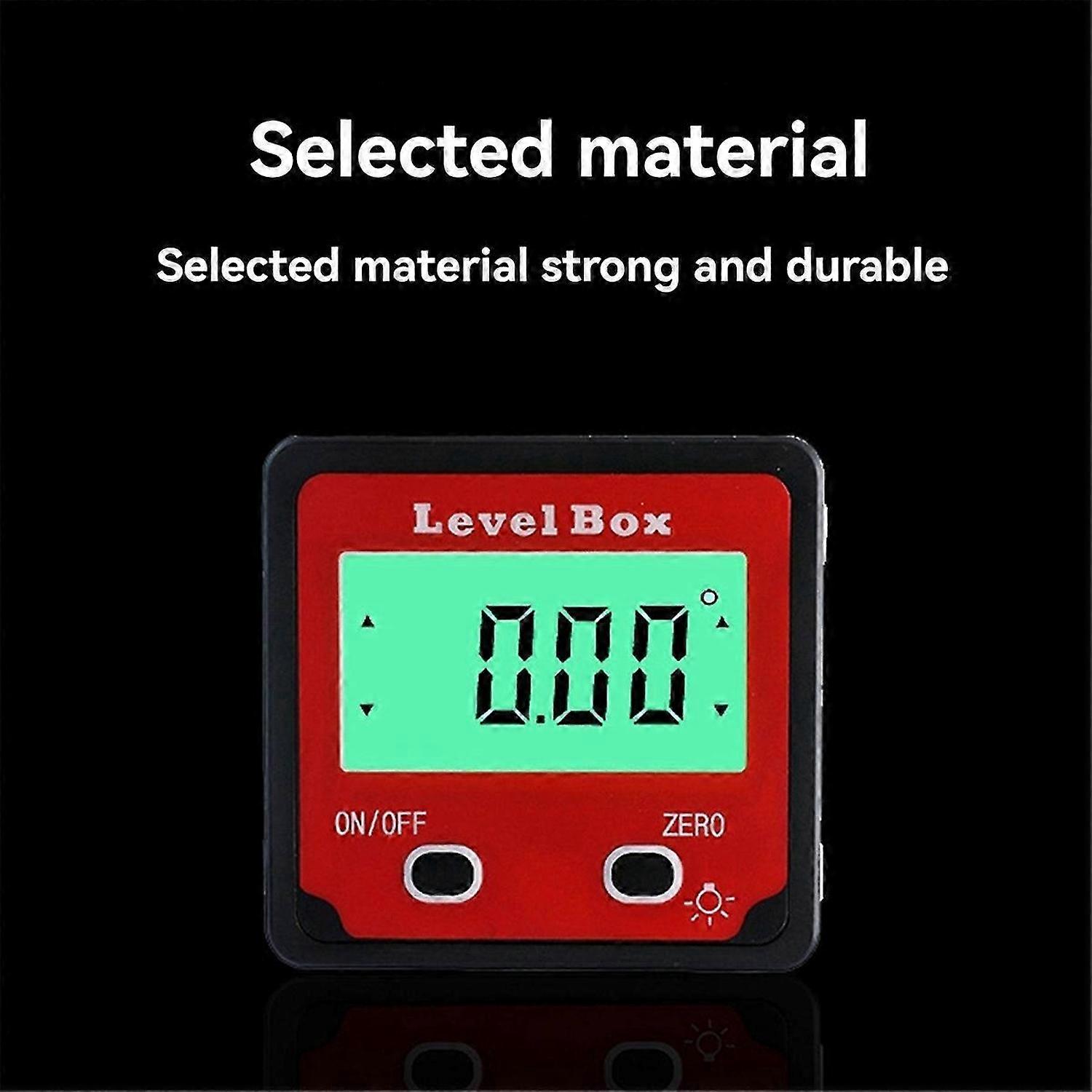 4x90 Degree 2 Button Digital Display Inclination Box Digital Level Protractor Slope Ruler Digital Di