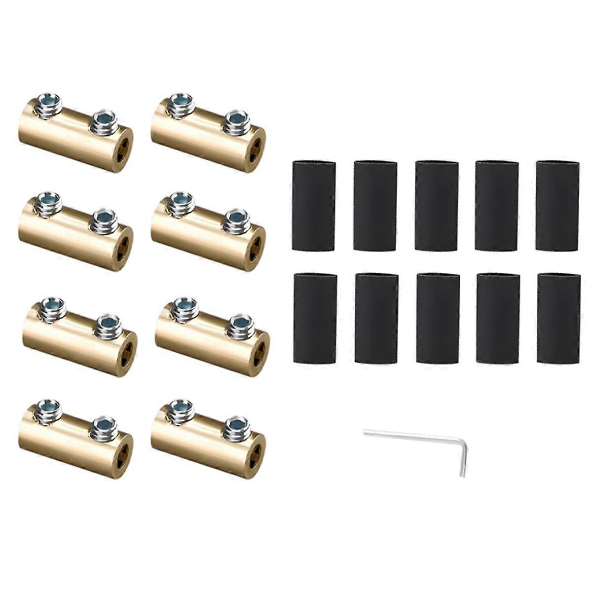 Non Pressurized Brass Terminal Block with Heat Shrink Tubing 80A 1 in 1 Out High Power Splitter Quick Wire Connector