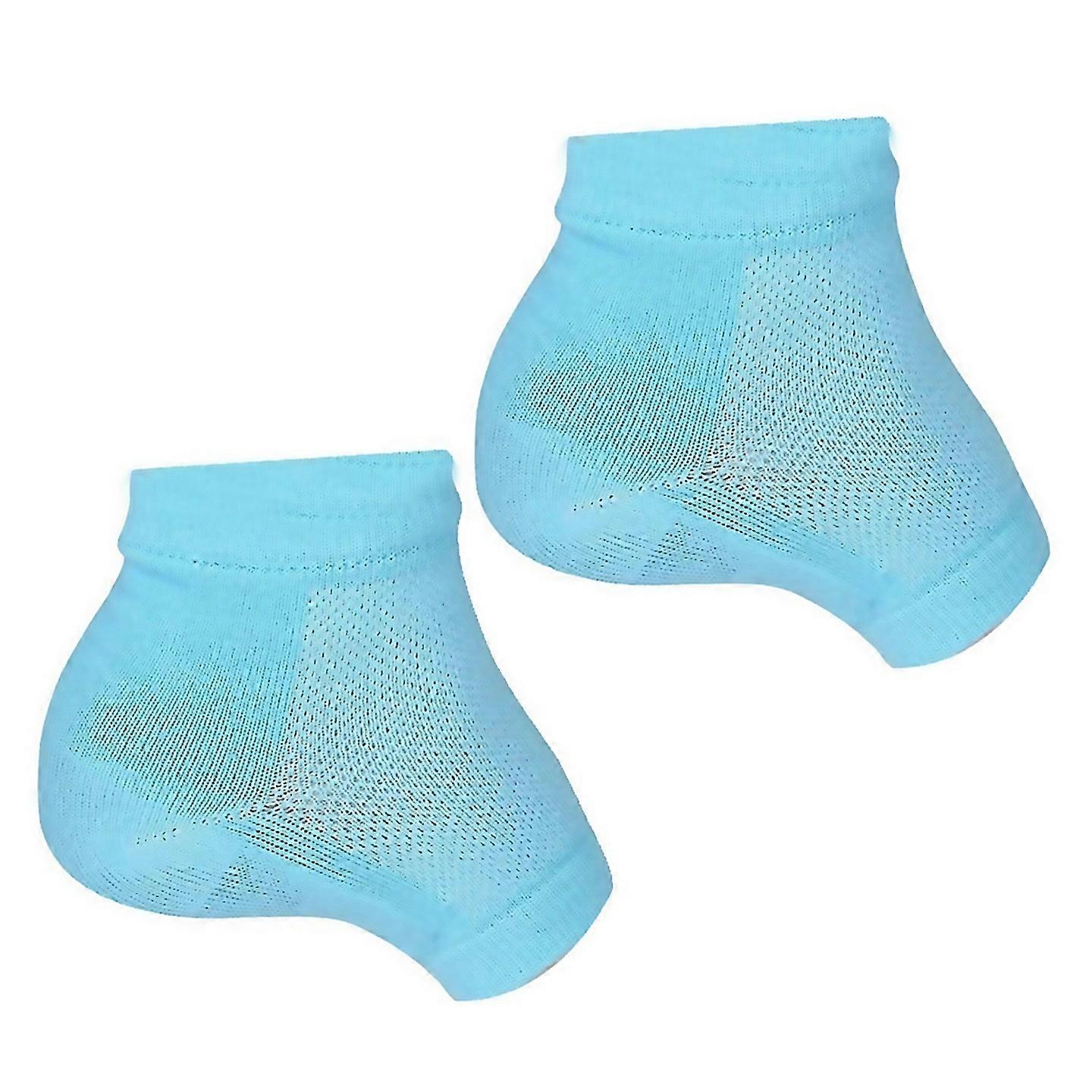 For 1 Pair Height Increase Socks Gel Heel Padblue