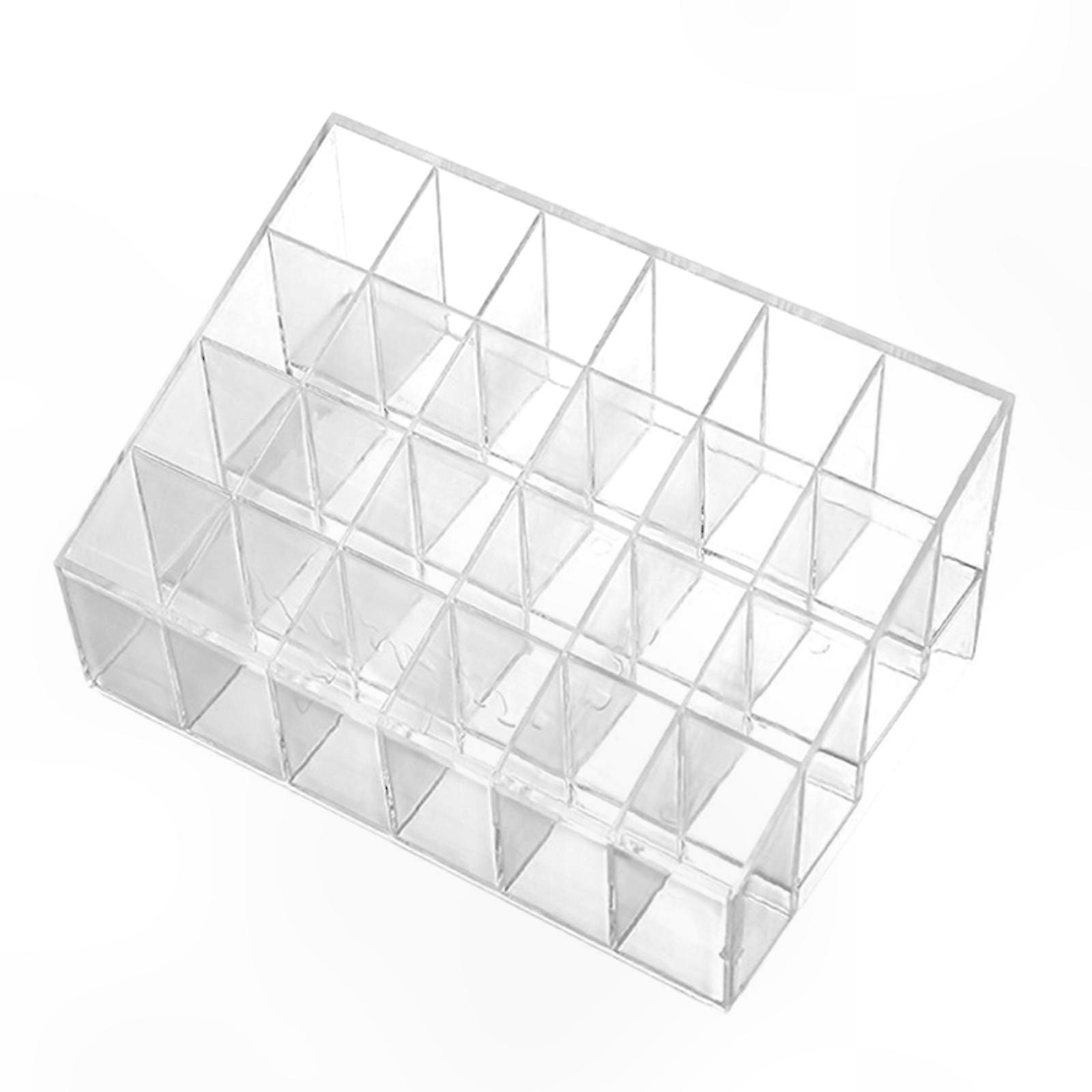 Clear Lipstick Display Stand, Transparent Plastic Makeup Organizer Rack for Easy Lipstick Storage and Showcase