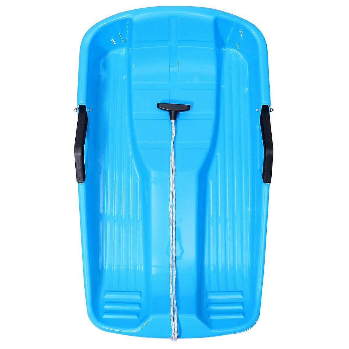 Plastic Snow Sled Blue Lightweight Portability Snow Sled for Skiing