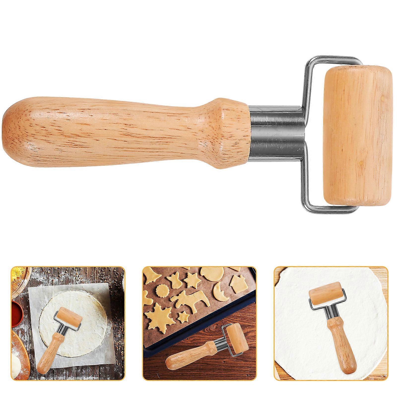 5Pcs Khaki Pastry Pizza Roller Kitchen Tool Excellent For Home Baking Featuring Ergonomic Handle And Certified Design