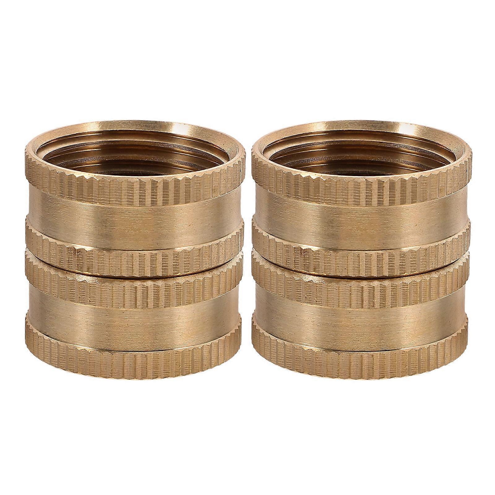 Garden Hose Connector 2Pcs Leak-Proof Connection Fitting For Garden Outdoor Hose Maintenance Golden Round Cornered Design