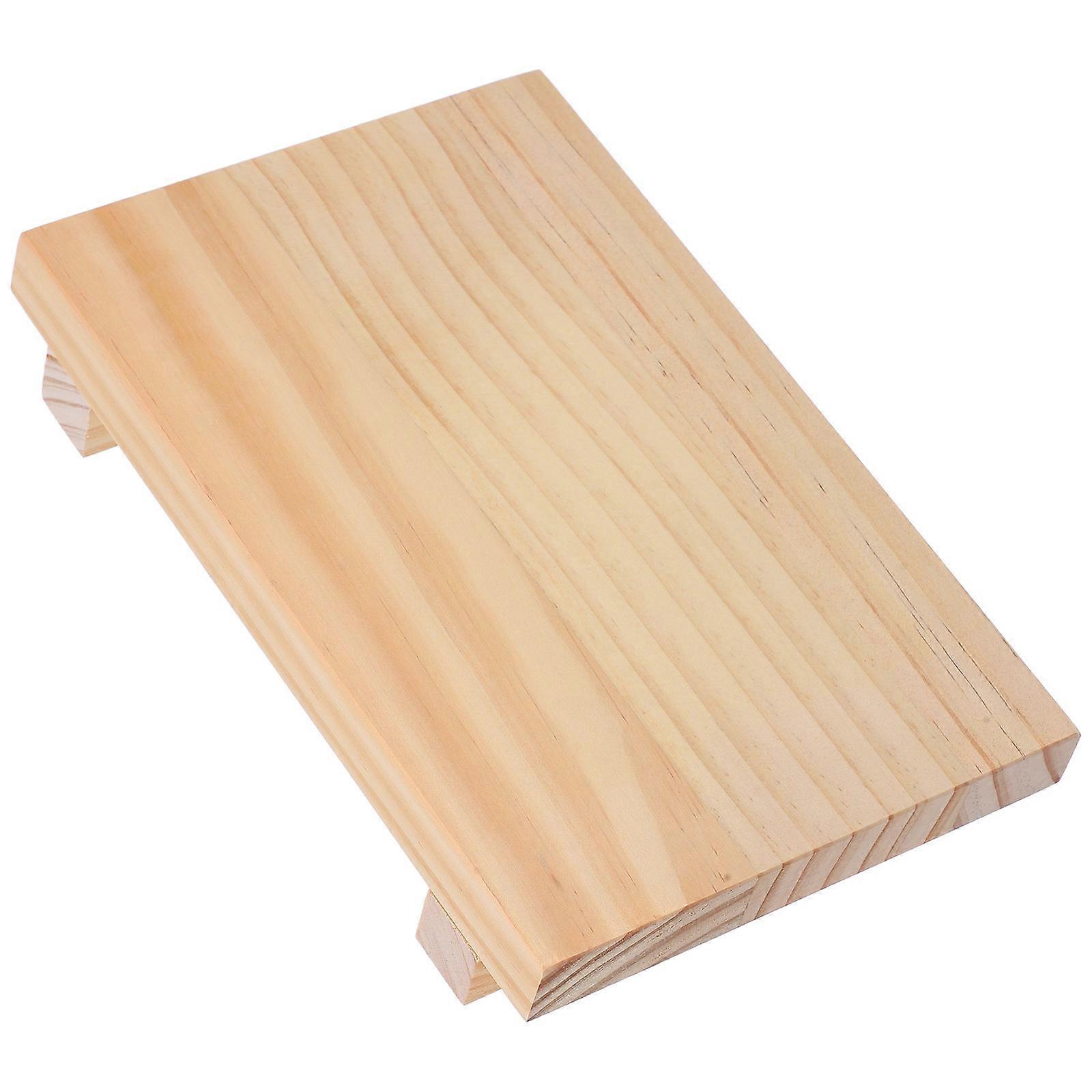 Rectangular Wood Riser Tray For Display And Storage In Bathroom Or Kitchen 3Pcs Simple Design 22.90X14.90X3.80CM
