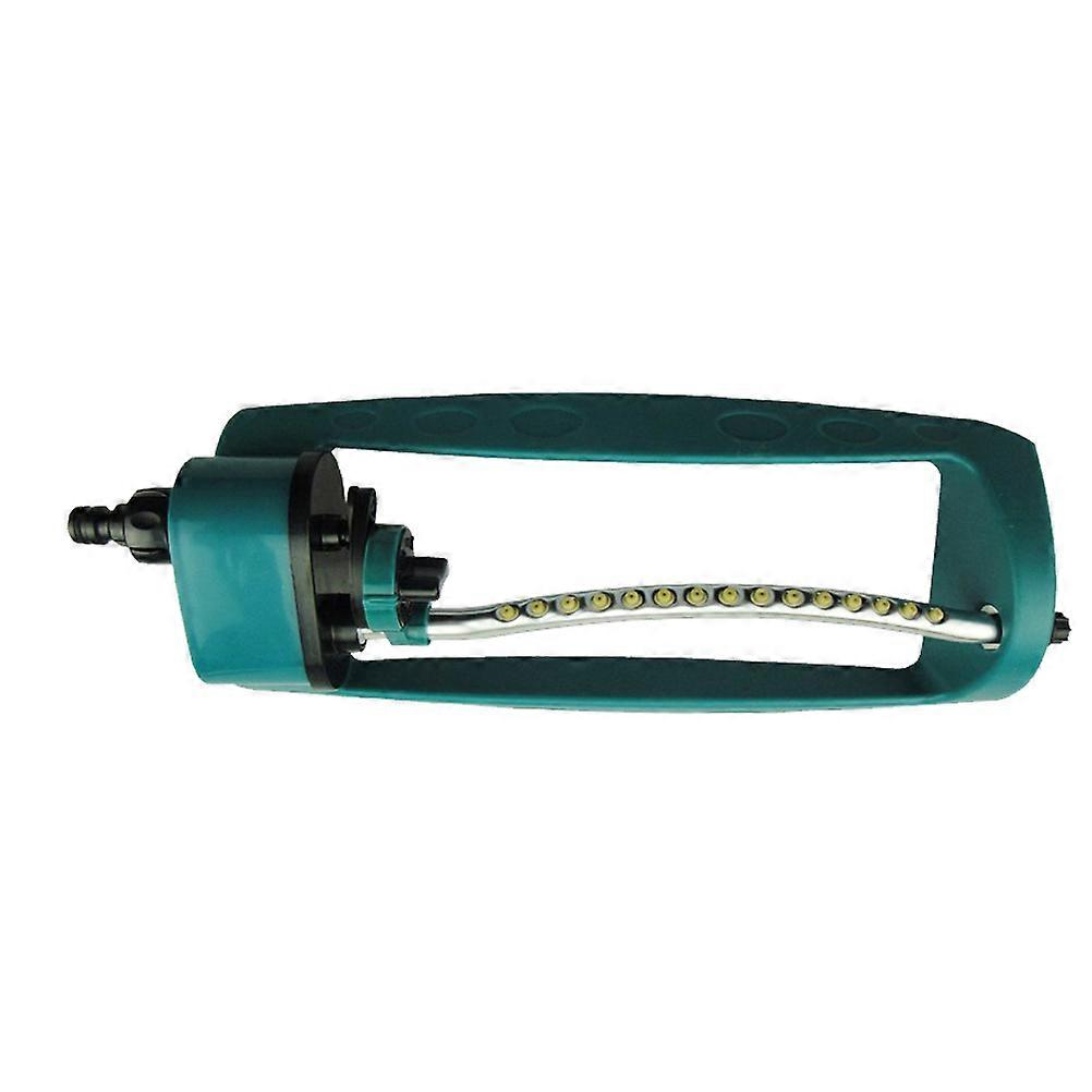 2Pcs Garden Sprinkler 15-Hole Lawn Sprinkler For Efficient Watering 43x16x8cm Green With 360 Degree Rotation