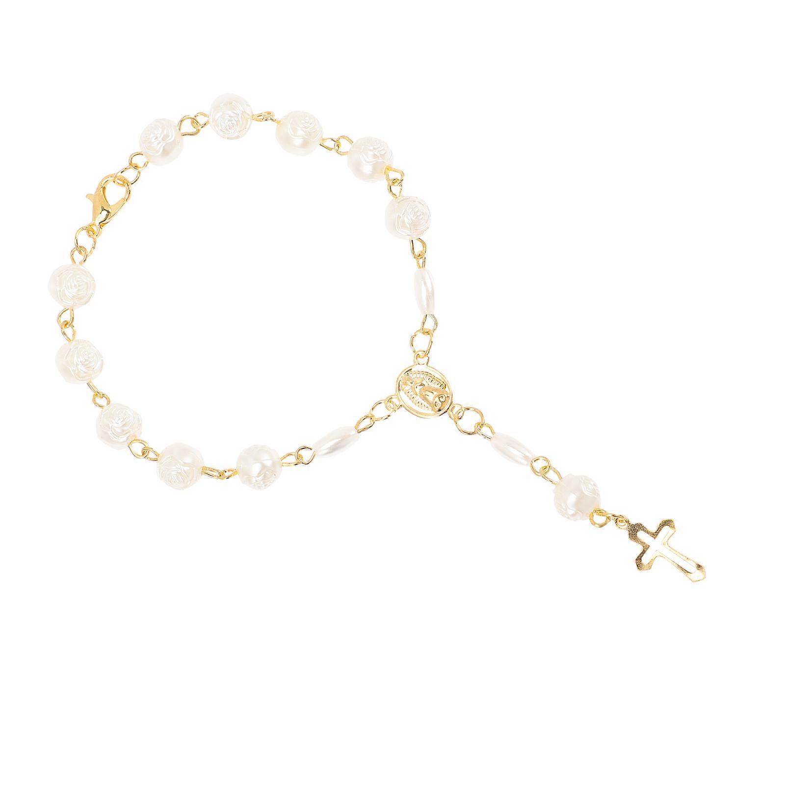 Religious Cross Bracelet Beaded Bracelets for Decoration Classic Beaded Bangle