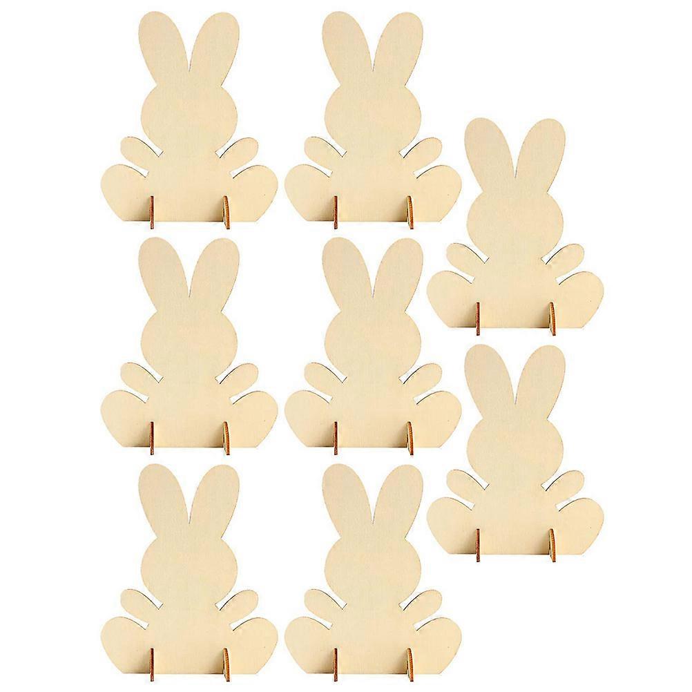 Wooden Easter Decorations Bunny Table Decor for Home 4Sets