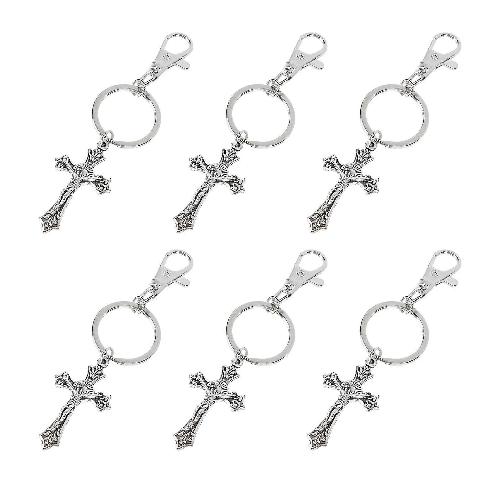 Silver Key Ring Christian Keychain for Decor 36Pcs
