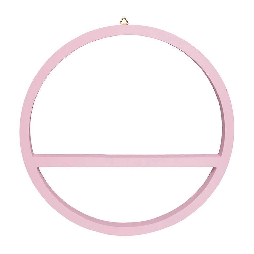 Round Shelf for Commodity Shelf Wood Material Office Hanging Decorative Decor 1Pack