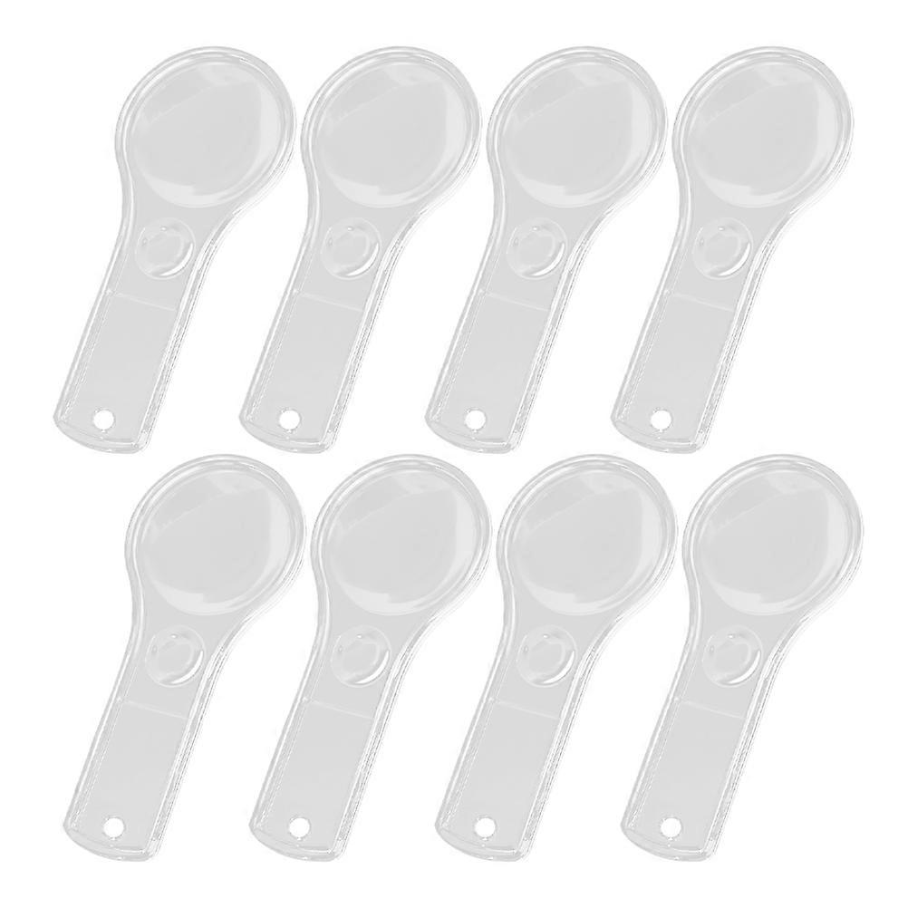 Mini Handheld Magnifying Glass for Magnifying 16Pcs Transparent PP for Observation