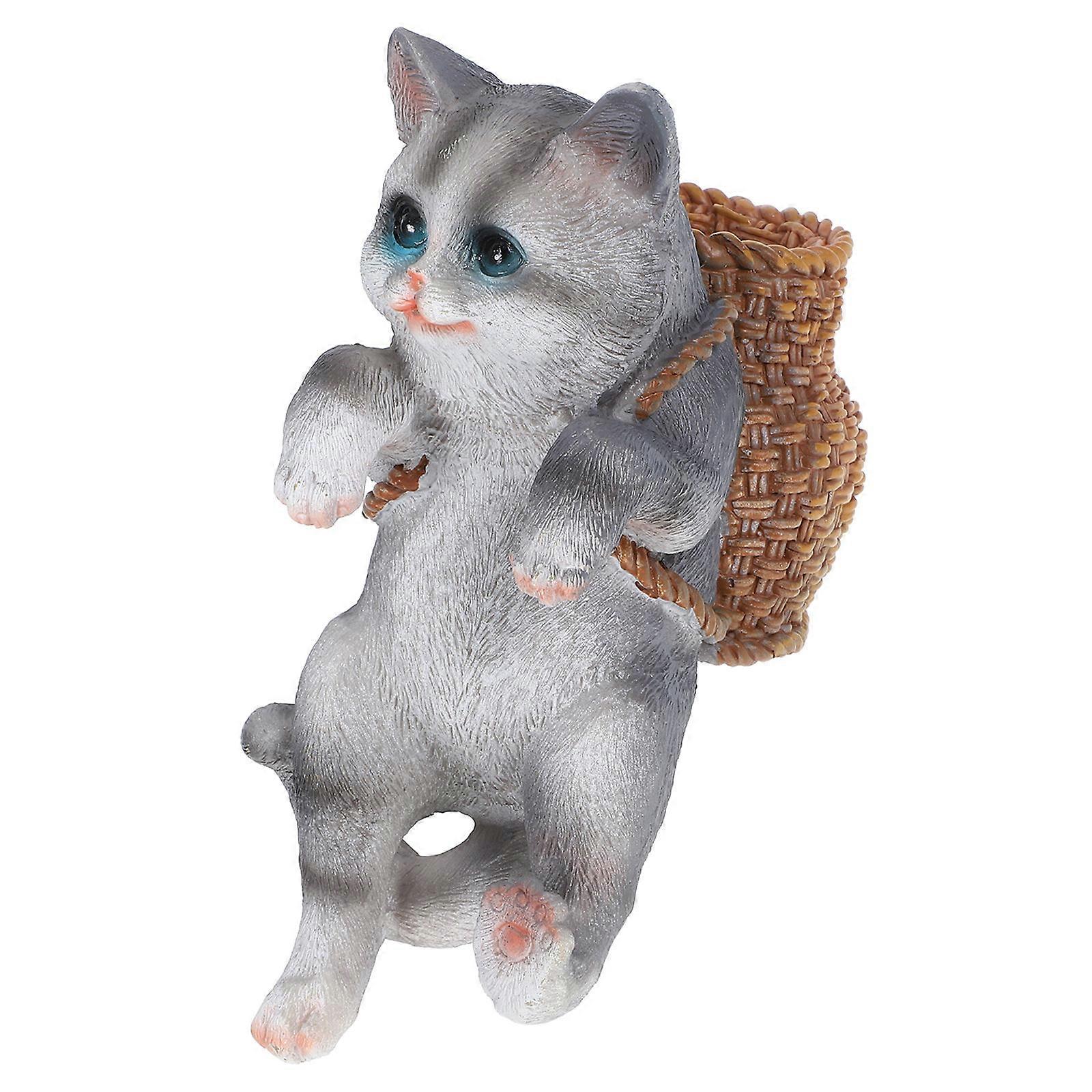 4Pcs Cat Figurine Multi Color Decoration Stable Base Creative Style Ideal For Home Office And Festival