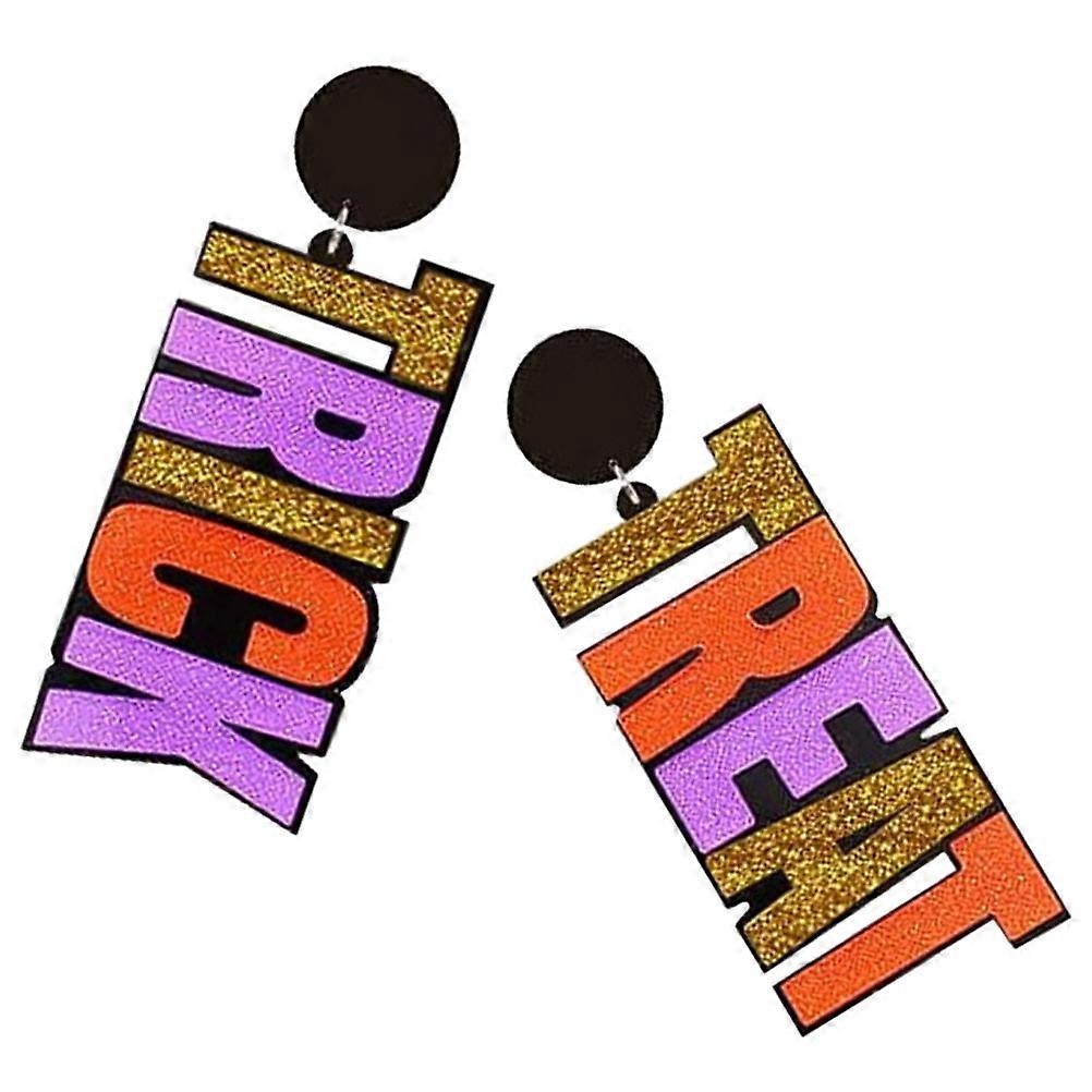 Fun Dangle Earrings Halloween Accessories Drop Shape 1Pair Assorted Color Dangle