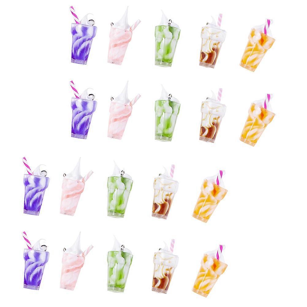 Mini Ice Cream Cup Pendant for DIY Accessories 60Pcs Assorted Color Charm