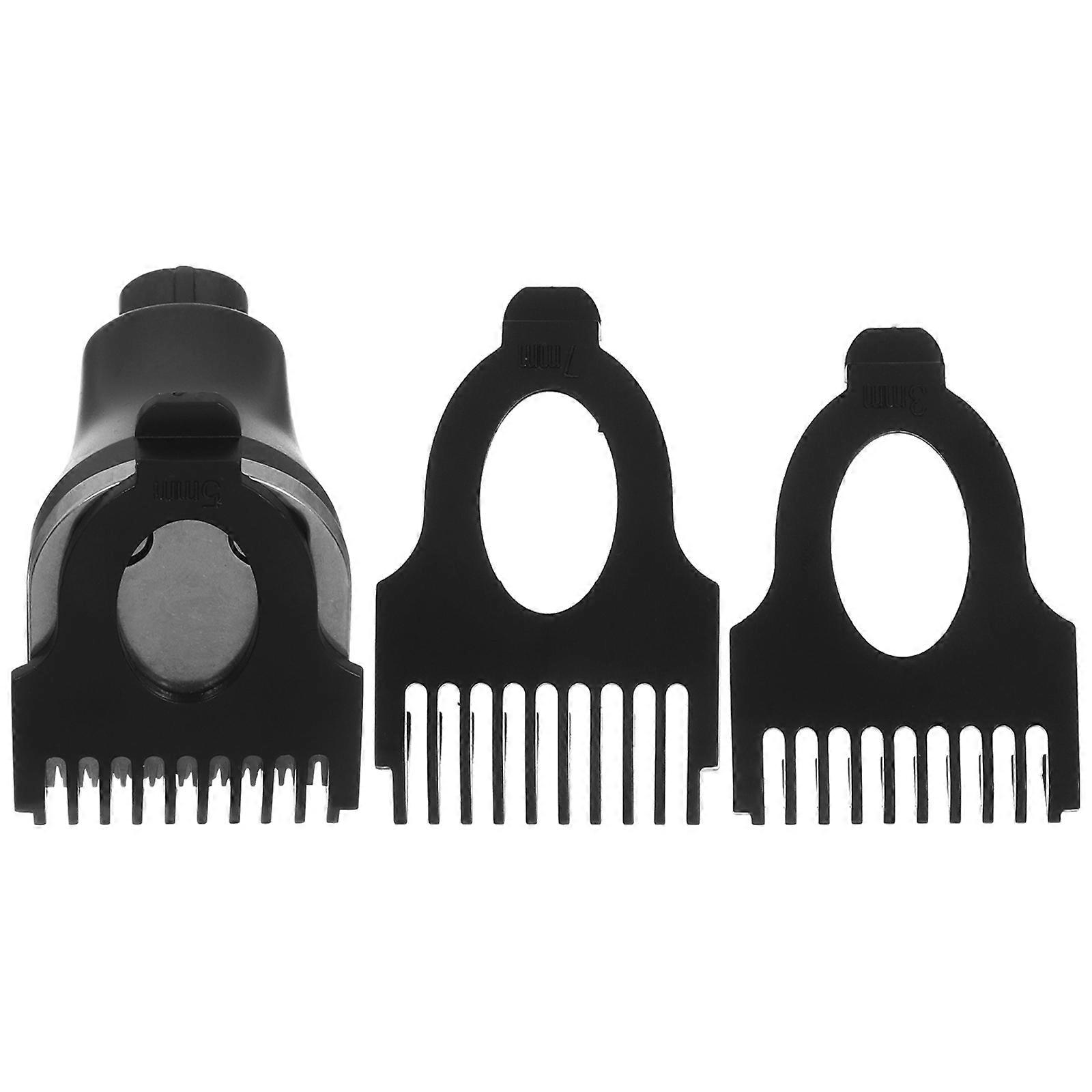 3Pcs Universal Electric Replacement Head for Men Black Plastic