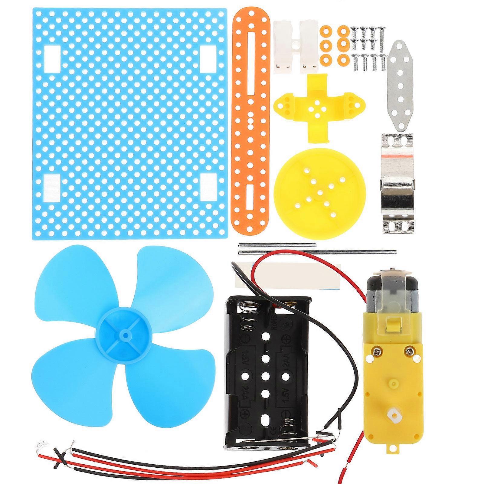 Educational Toy Electric Fan DIY Assembly for Science Experiment 4Sets