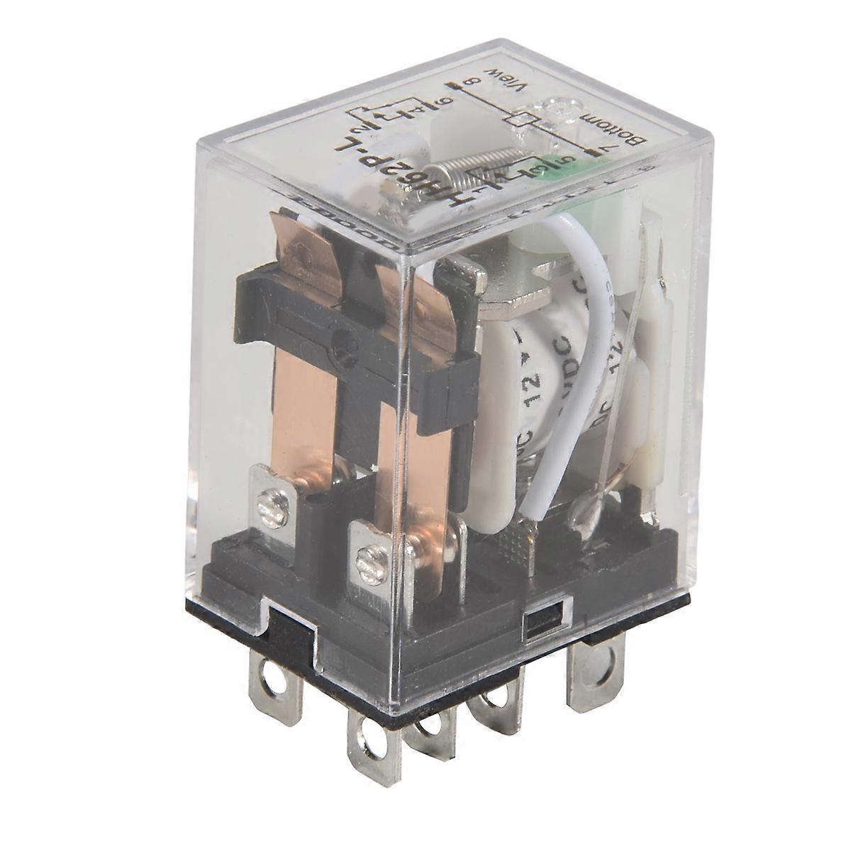 DC 12V Bobine 10A 240VAC 28VDC DPDT Relais électromagnétique JQX-13F2Z