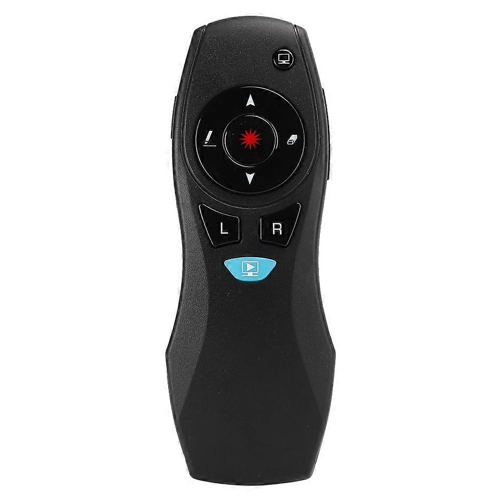 Wireless Presenter 2.4GHz PPT Laser Page Turning Pen Gravity Sensor USB ReceiverBlack A3