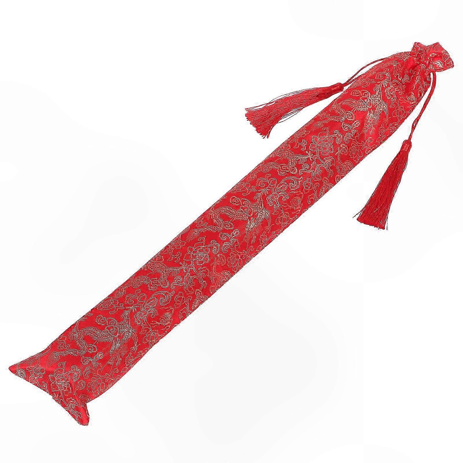 Protective Sleeve for Mahjong Racks with Drawstring Bag Cloth Red Rectangular Easy to Clean for Home Use 1 Set