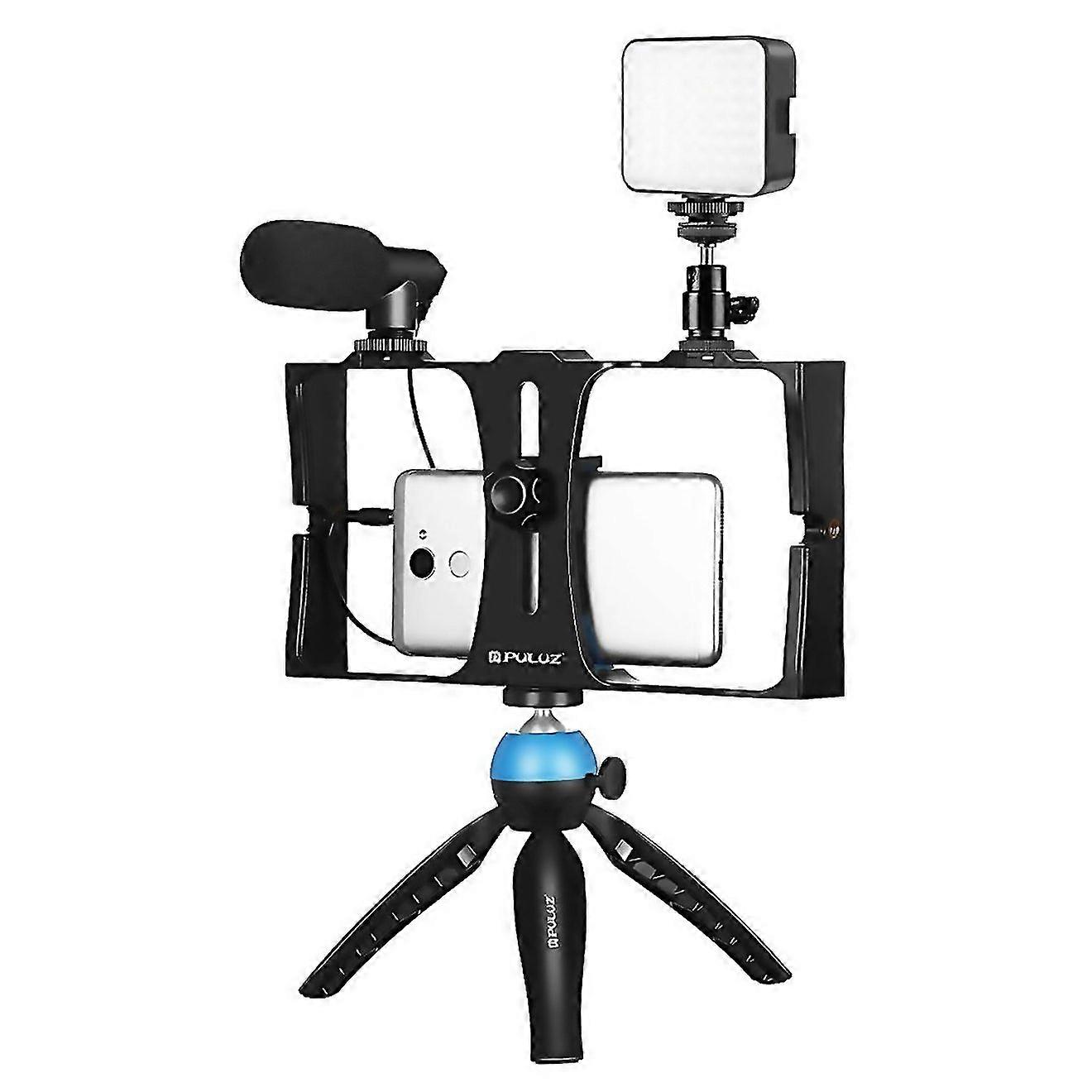 For Puluz 4 In 1 Vlogging Led Selfie Light Video Rig