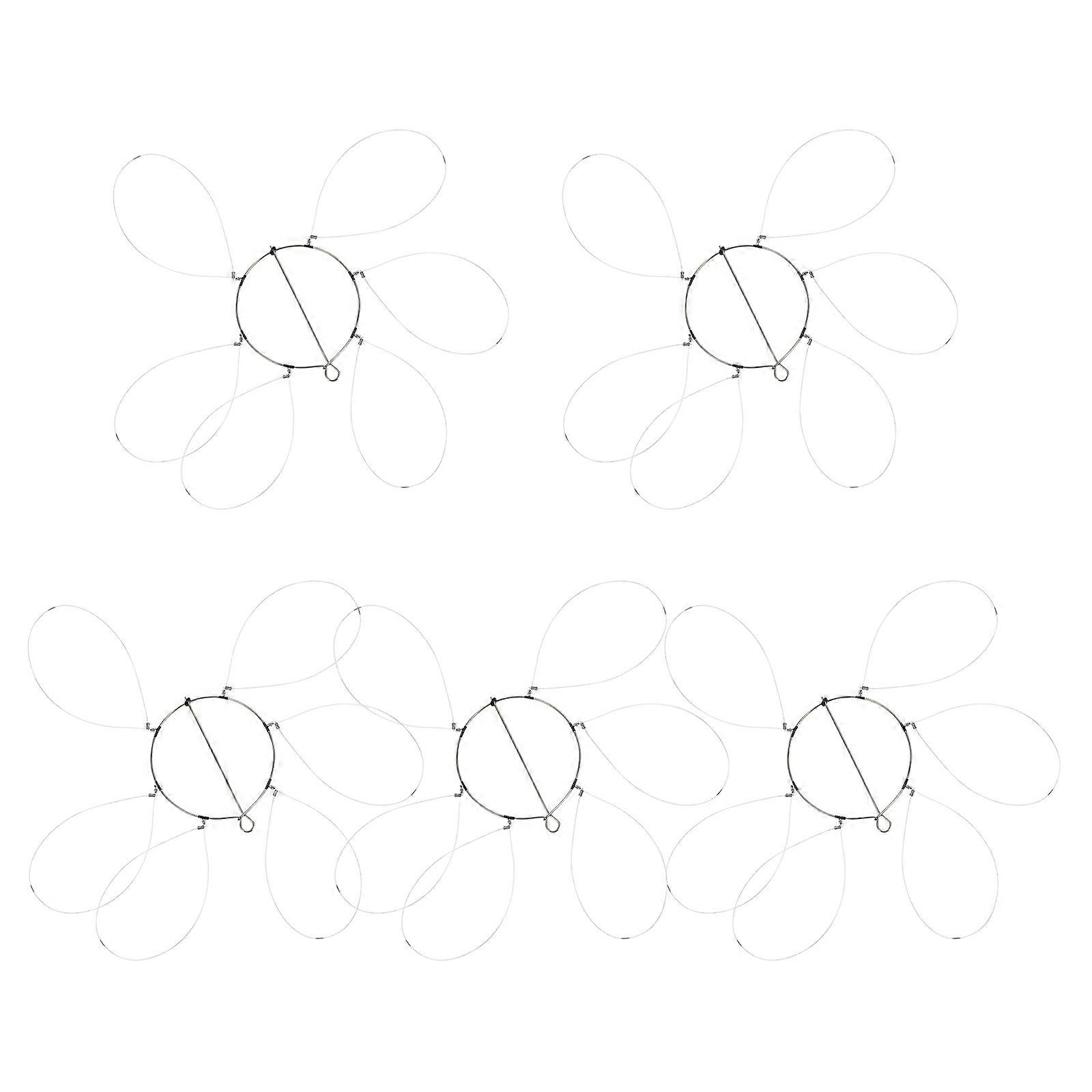 Crab Trap Set Steel Wire Trap Rings for Practical Crab Fishing 15Sets