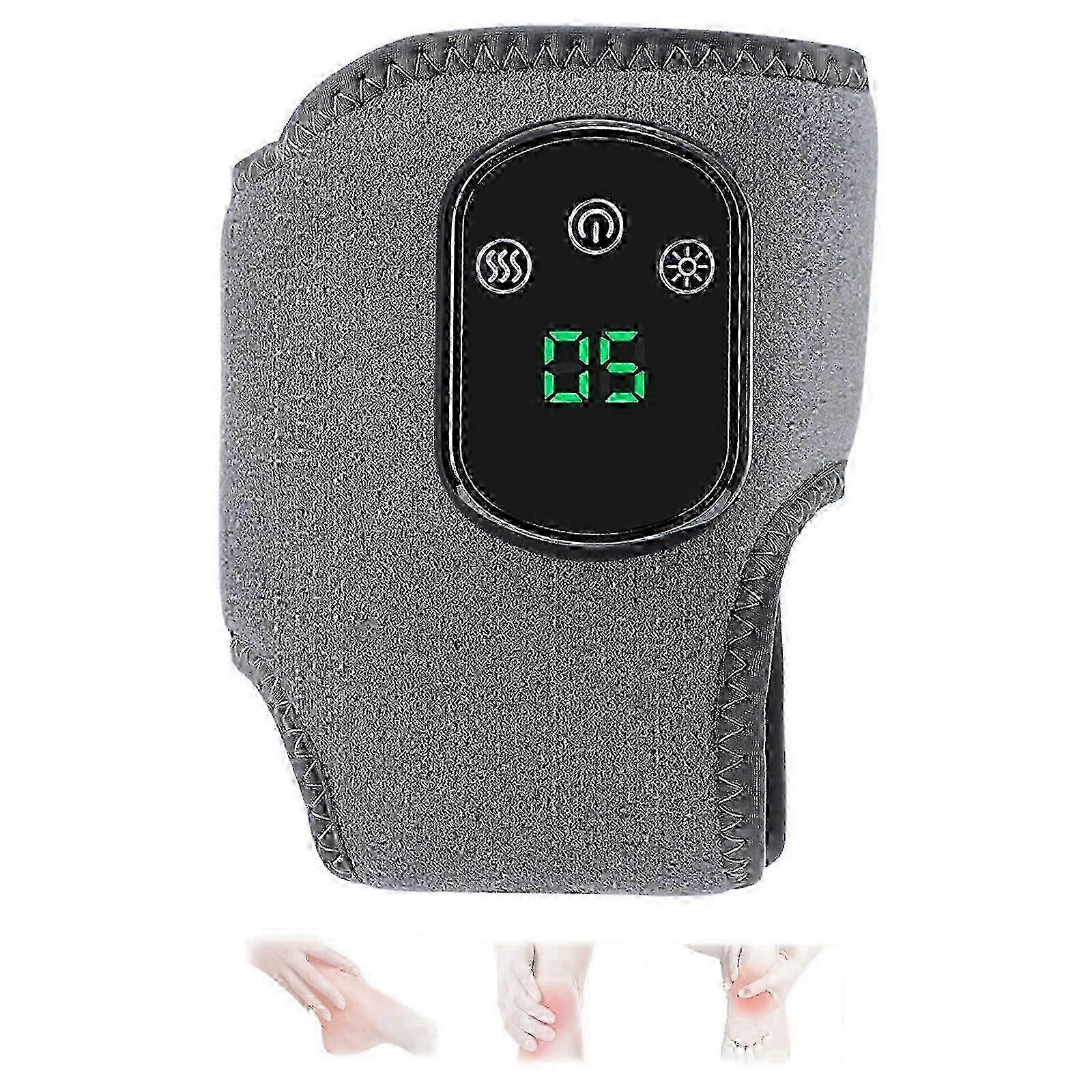 2025 Emsense Foot Massager Wireless Portable Triple Method 3 Vibration Mode Heated Ankle Wrap For Home Office Travel 1 Piece myi 25-26