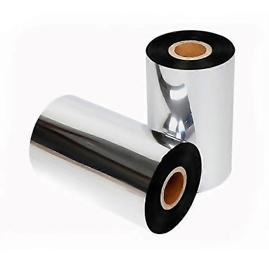 For 2 Pcs Waxbased Printer Coated Paper Barcode Ribbon Size 5cmx300m