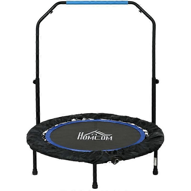 Foldable Fitness Trampoline Adjustable Handle 102cm Black Blue