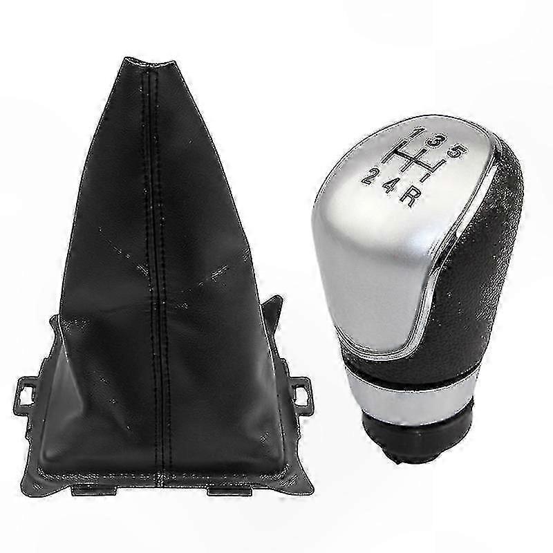 Gear Shift Knob and Gaiter Boot Cover for 5/6 Speed Manual Transmission (Fits 2008-2012 Compact Car Models)