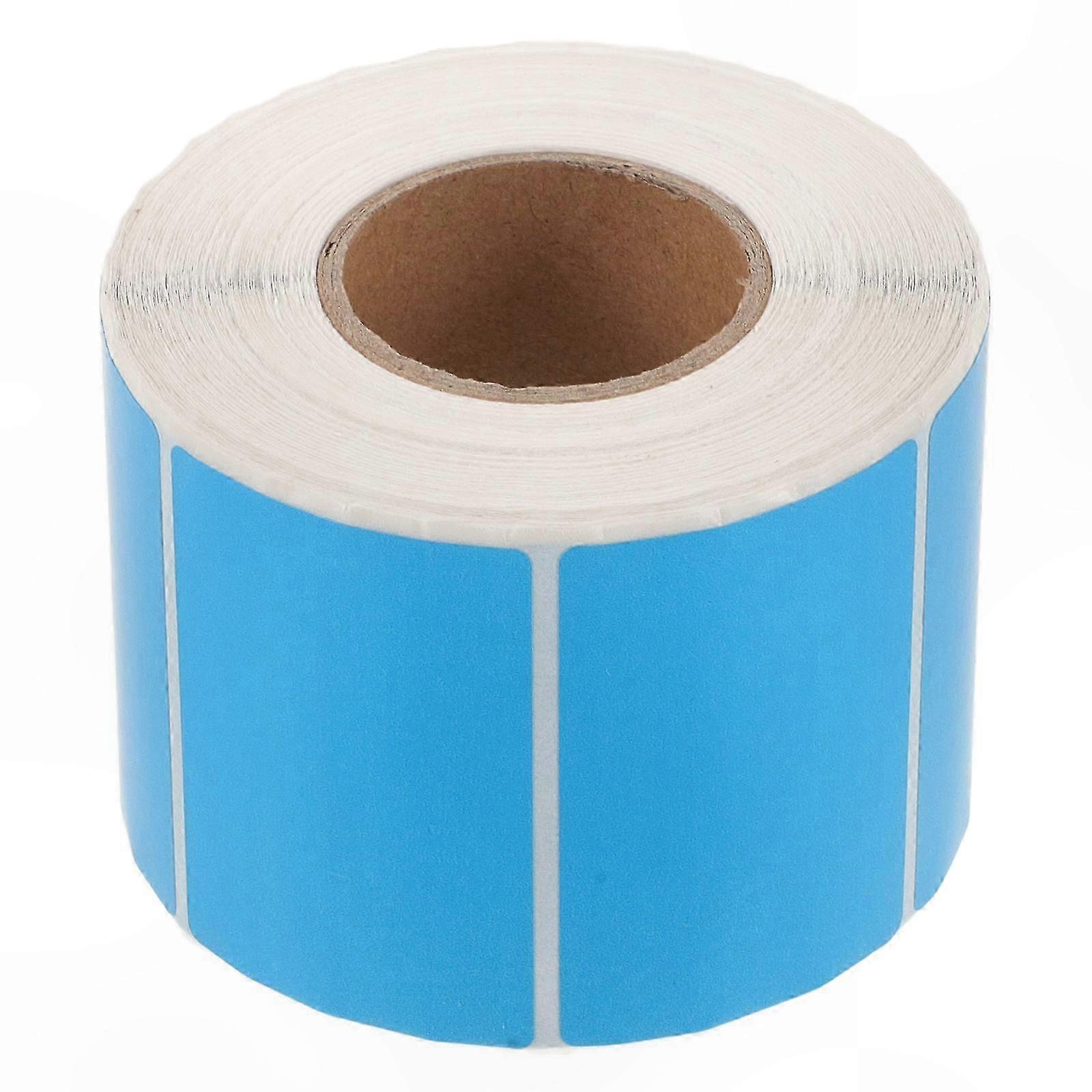 Multi-Color Thermal Transfer Printer Labels Self-Adhesive Blank Stickers for Office and Kitchen Use Random Blue Design