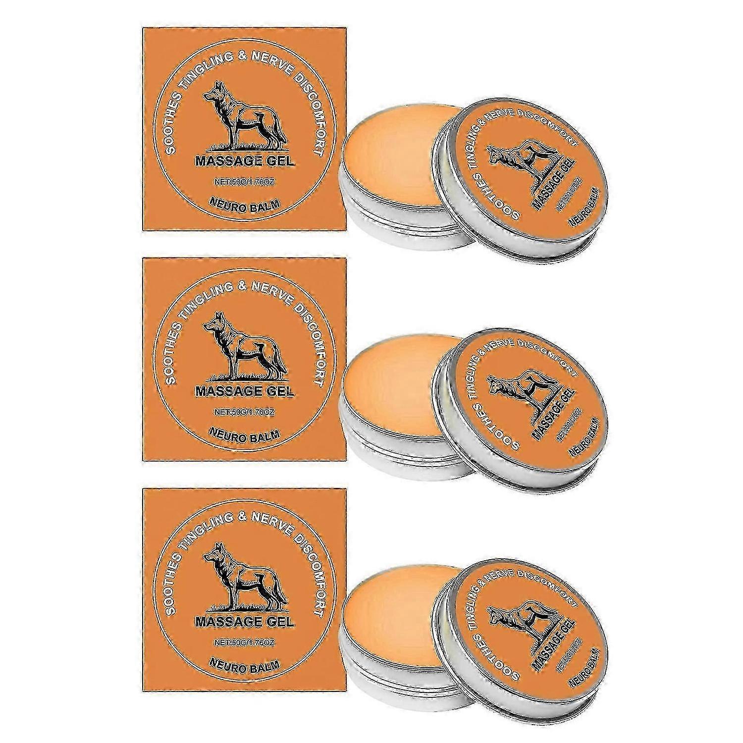 3-Pack Therawolf Nerve-Relief Balm for Joint Flexibility, Ideal for Outdoor Activity Support and Mobility