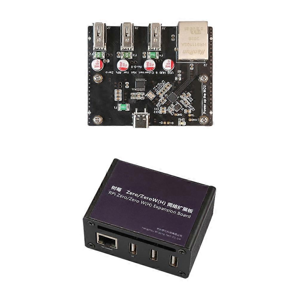 RPi0-3U1ETH for Raspberry Pi Zero Expansion Board with Case Kit 100Mbps Ethernet Port with 3XUSB 2.0 Ports Riser Card