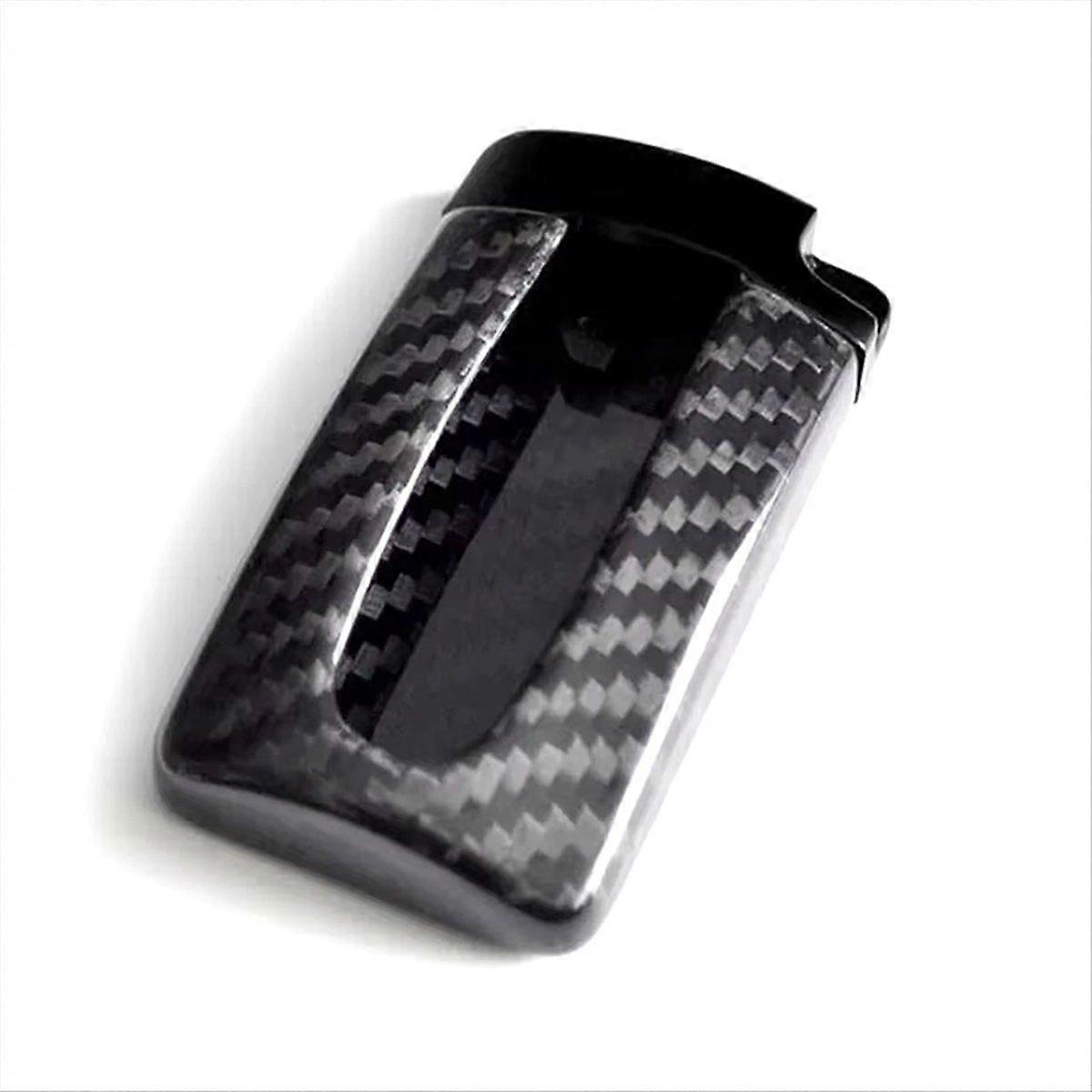 Real Carbon Fiber Key Fob Protective Cover Case for U-Shape Car Key Case Cover Shell Bag Black