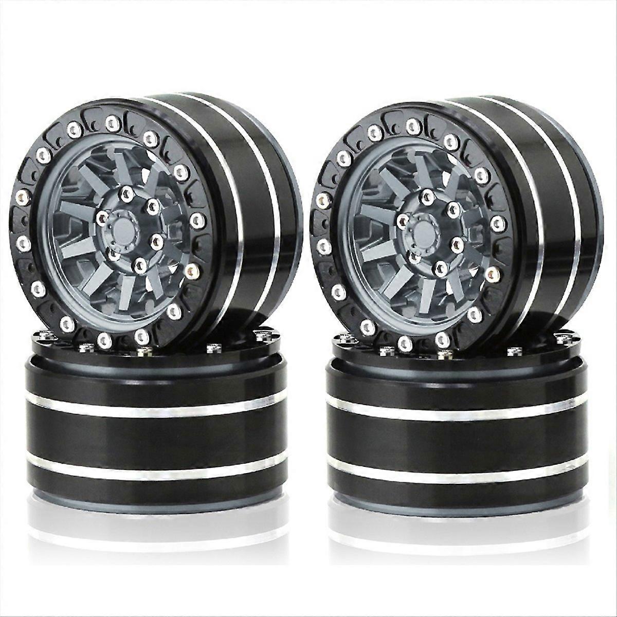 Metal 1.9Inch Beadlock Wheel Rim Outer Diameter 55mm,Grey