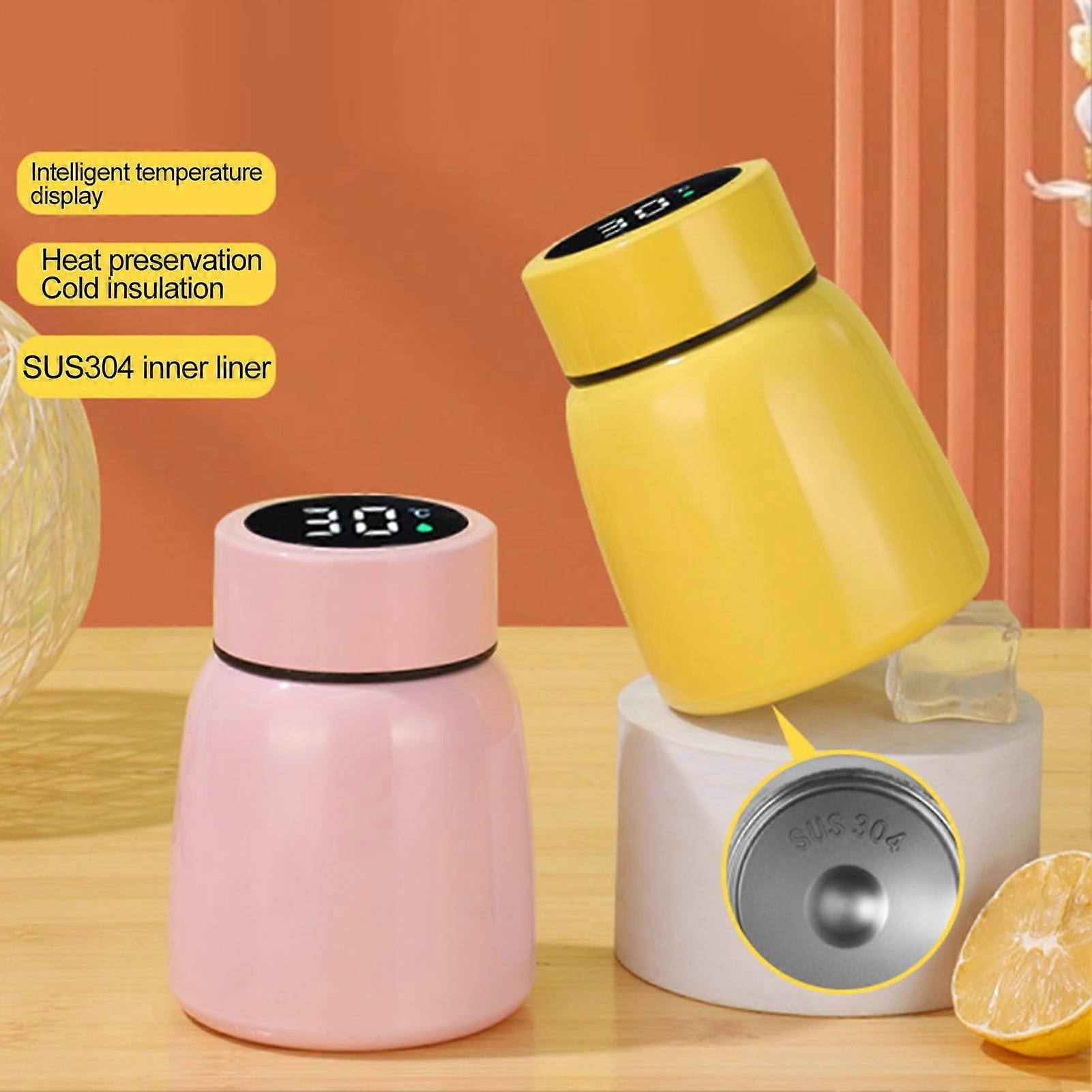 Hariumiu Insulated Food Container with Temperature Display Food Grade Large Capacity Leakproof Portable Insulated Food Jar Soup Cup