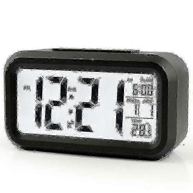 Digital Display Alarm Clock with Backlight for Kids - Black Edition  Seconds