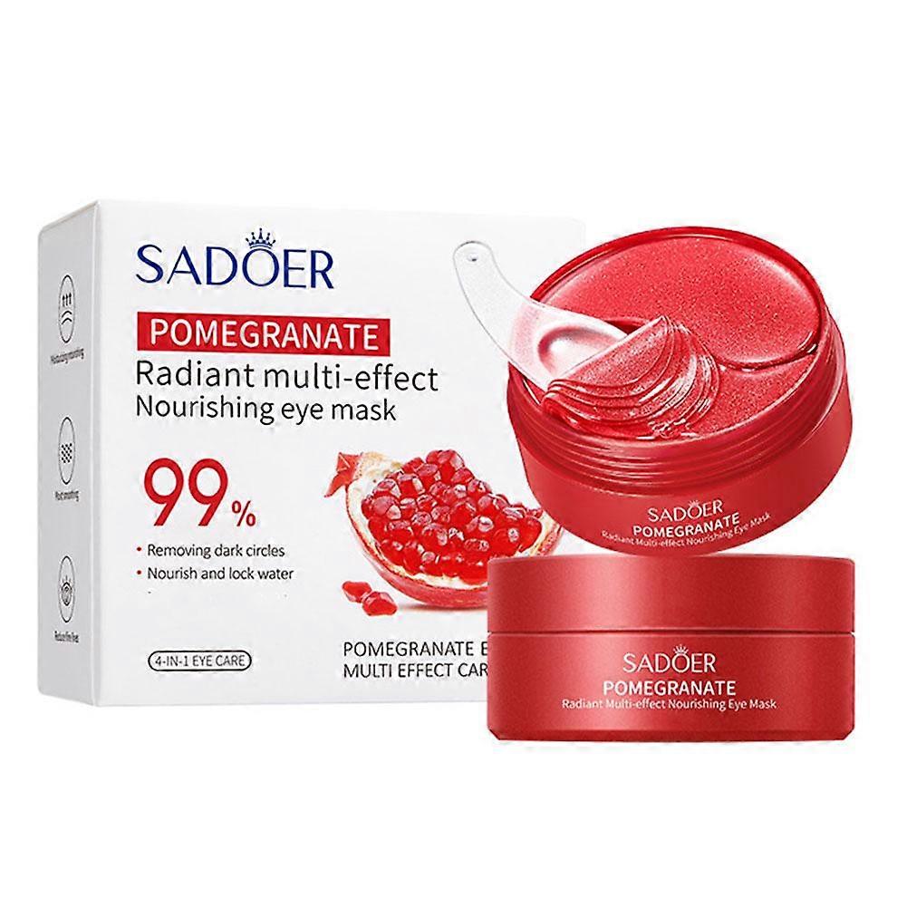 60 Pcs Eye Mask For Dark Circles With Pomegranate Collagen Hydrate Reduce Wrinkles