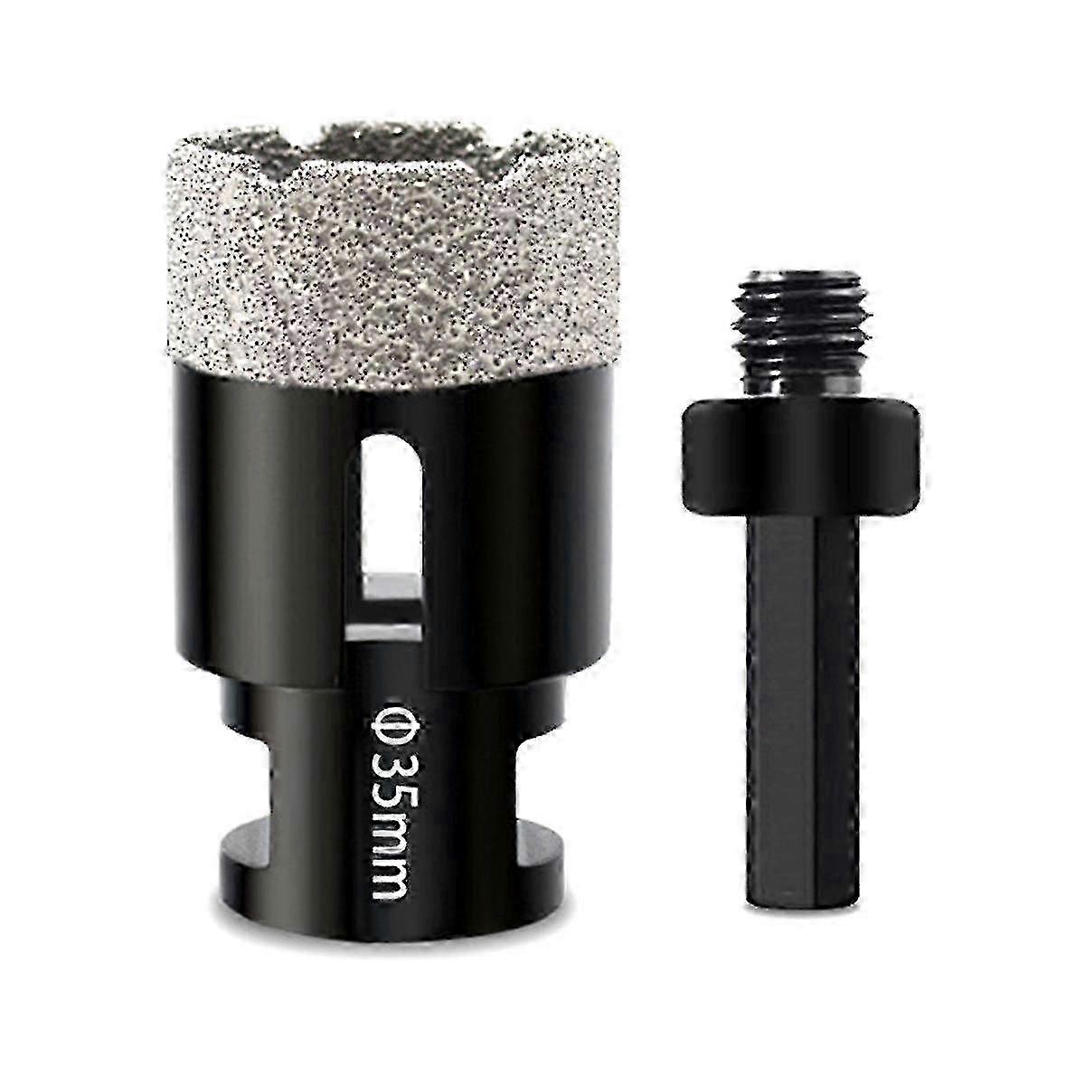 Improved Dry Diamond Core Drill Bits: 35mm Tile Hole Saws for Porcelain, Ceramic, Granite, Marble & Stone
