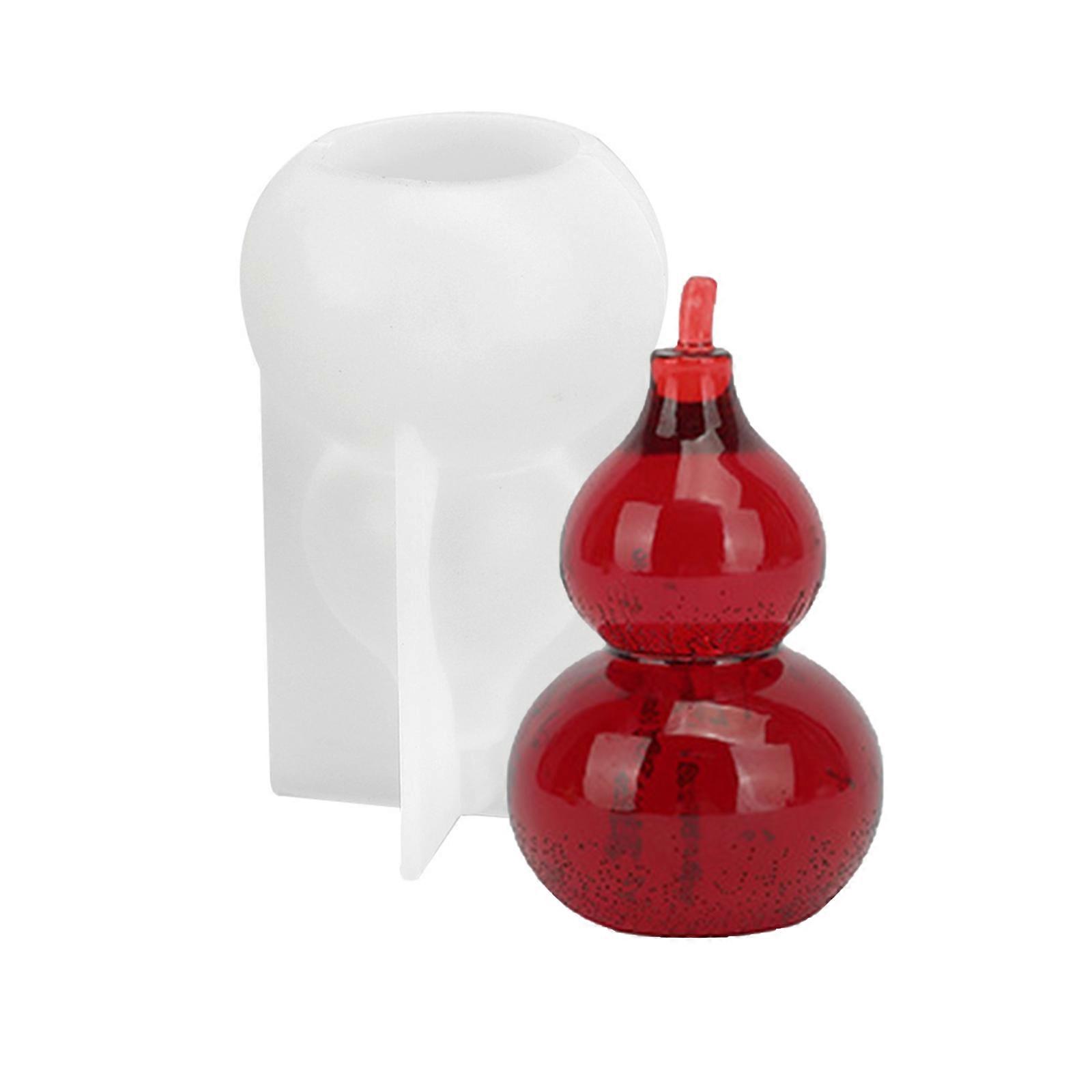 Easy Release Silicone Gourd Mold For Handcrafted Candle Resin Artworks Soap Making And Craft Enthusiasts Multicolor