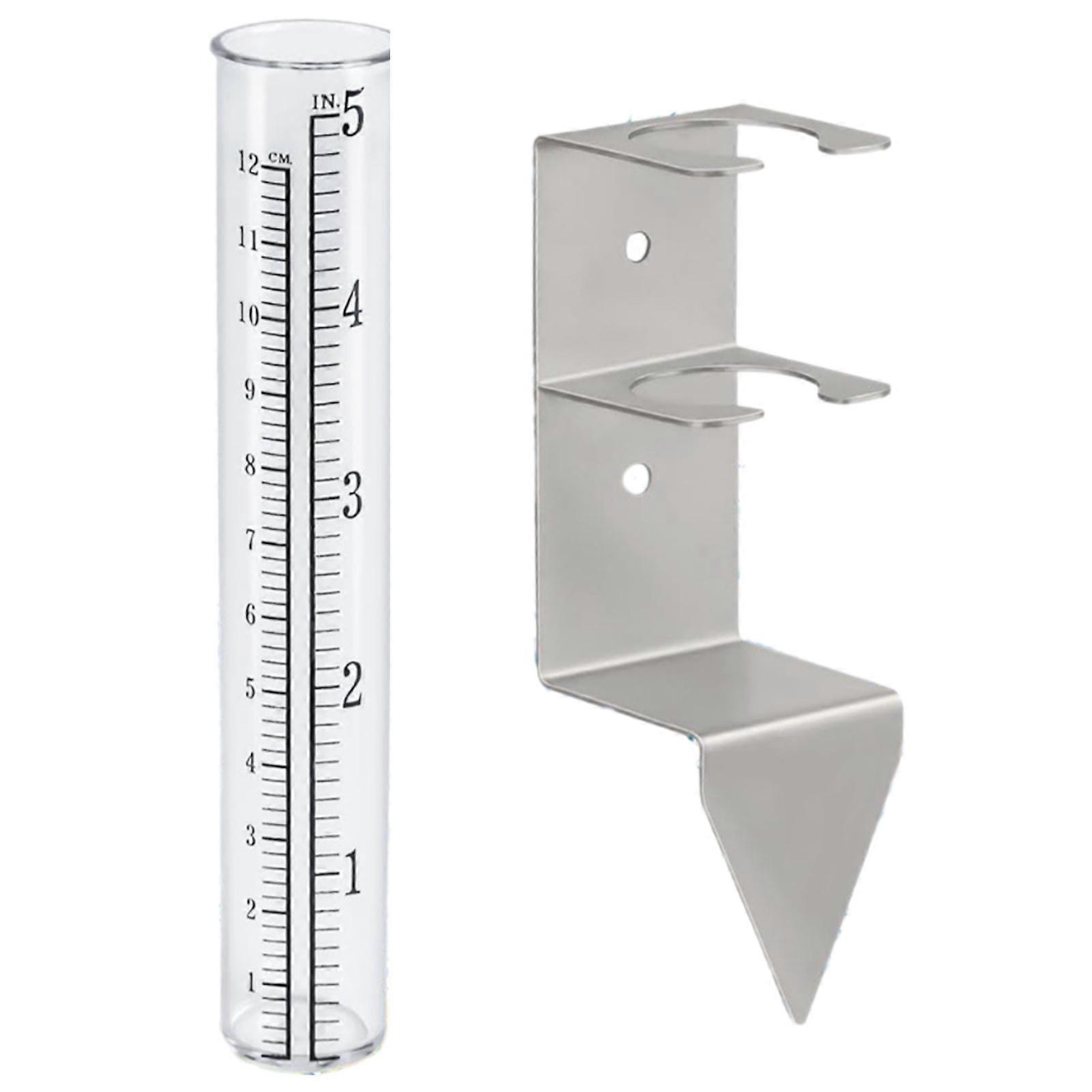 Multipurpose Plastic Rain Gauges Tubes with Stand Rain Measurement for Home Garden Farming Weather Monitoring activity  Multicolor