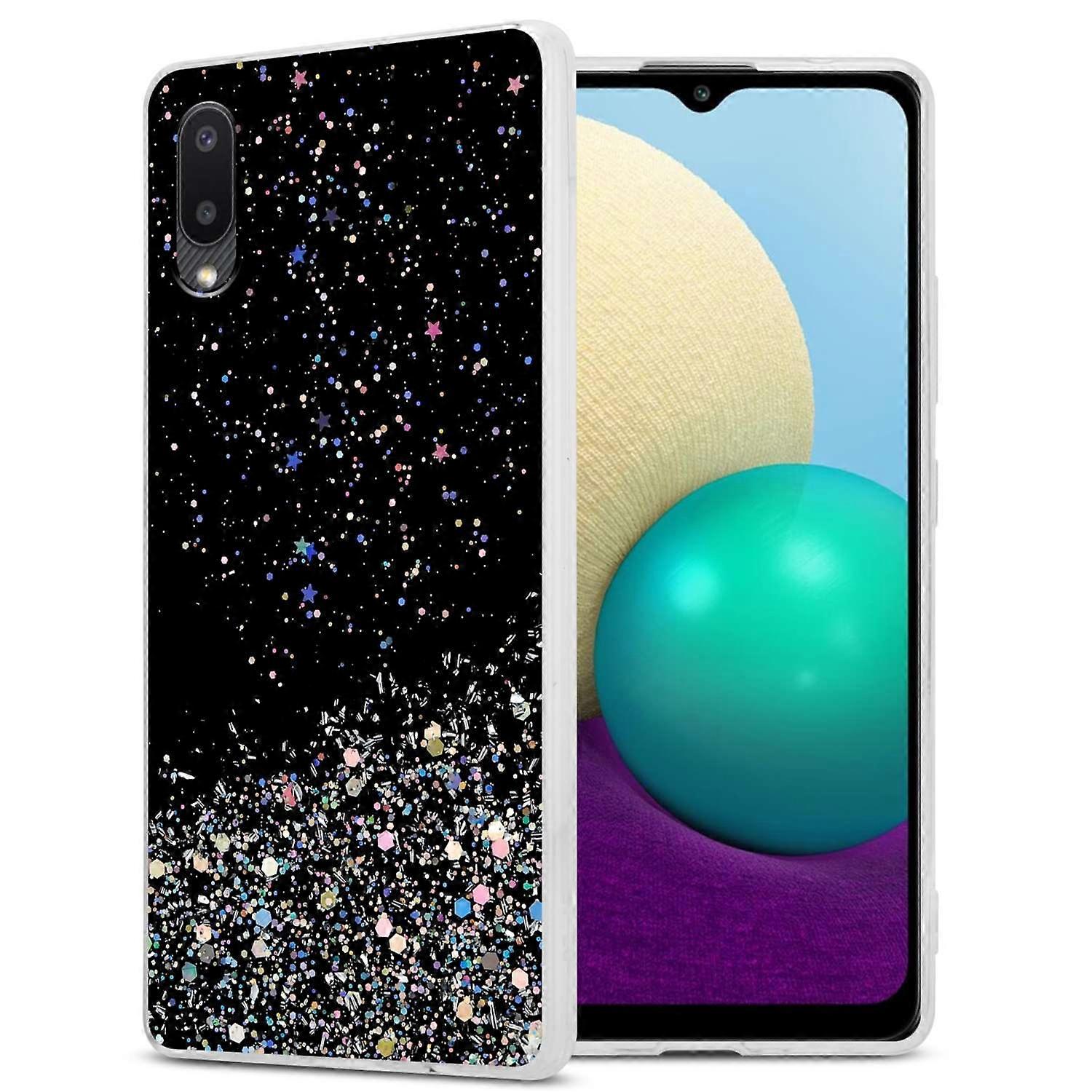 Θήκη Samsung Galaxy A02 / M02 Προστατευτική Θήκη TPU - Διάφανη με Glitter