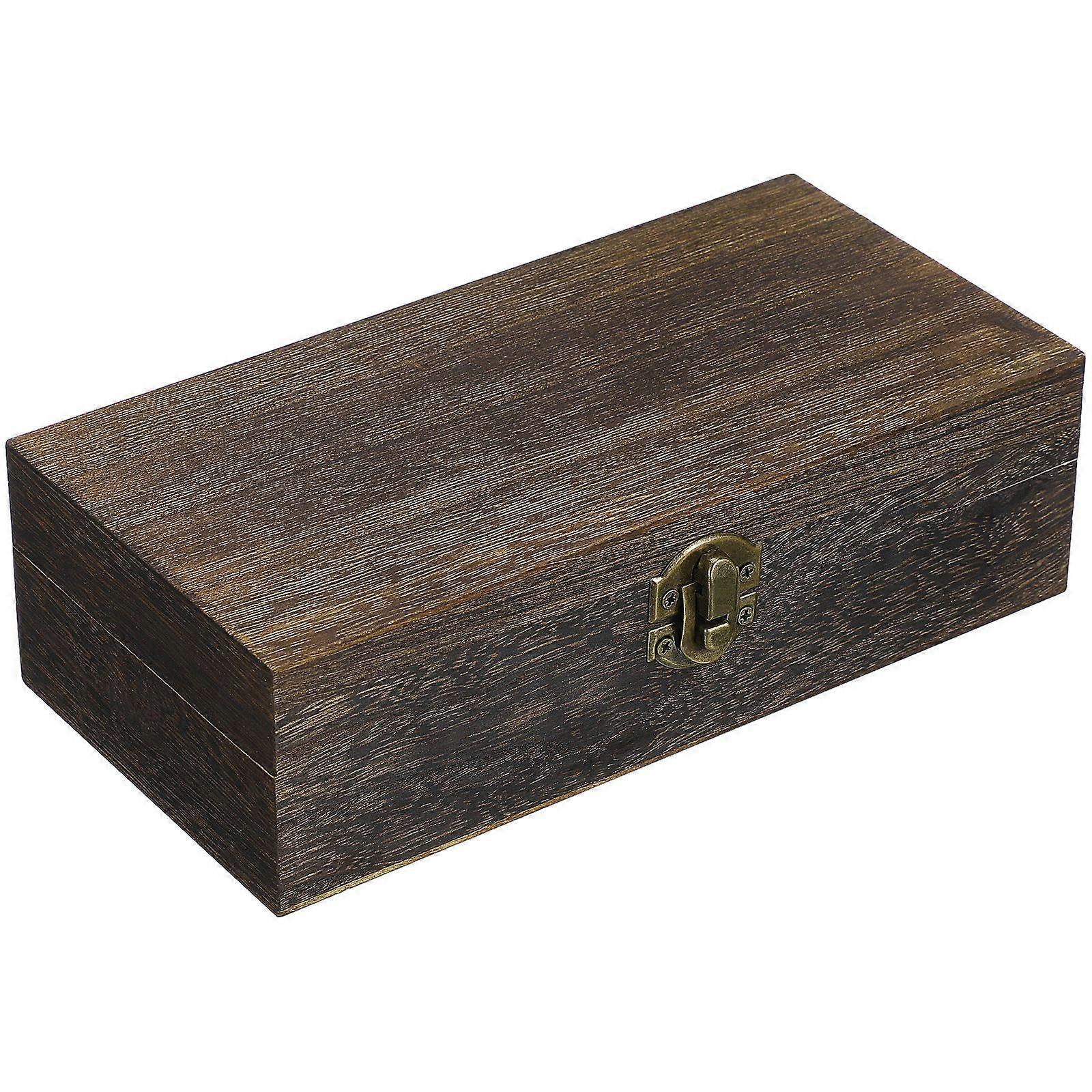 Rectangular Gift Storage Box Organizer Jewelry Bracelet Delicate Wooden Box