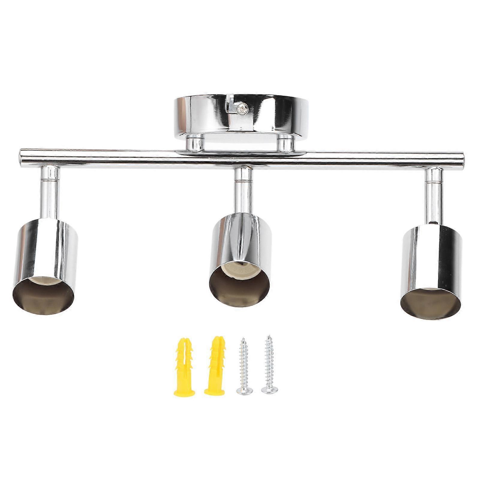 3 LED Track Light Base Adjustable Flexibly Rotatable 3 Way Ceiling Spotlight Base for Bedroom