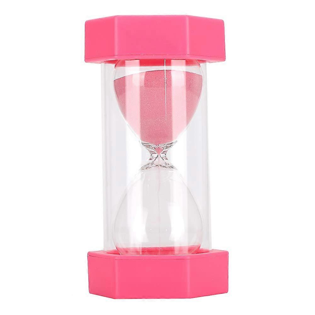 Hourglass Sand Timer 15 Minutes Pink Hexagonal Design for Home Decor and Birthday Gift