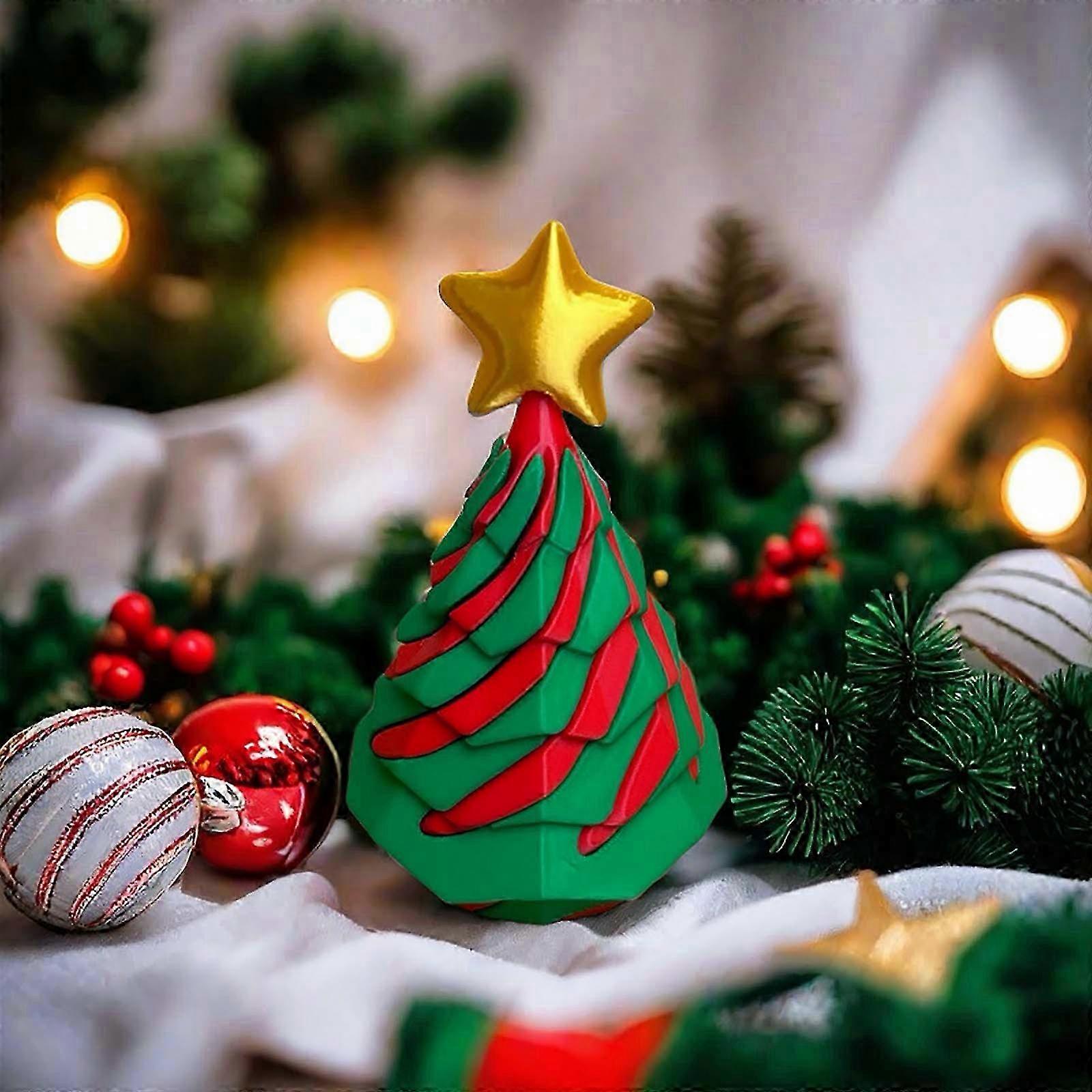 Christmas tree decompression toy for tabletop decoration with festive cones