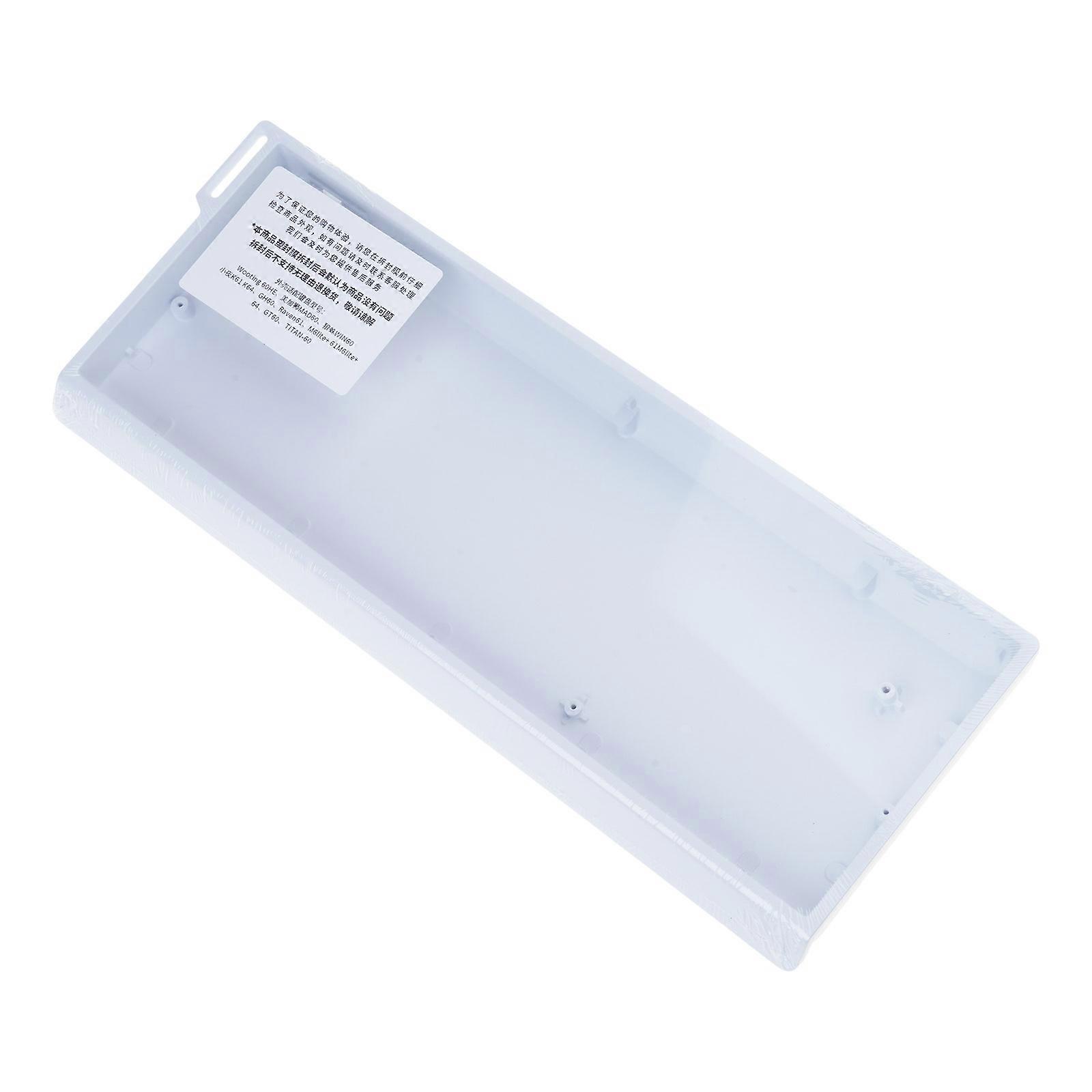 Aluminum Mechanical Keyboard Shell Modern Gaming Keyboard Case Replacement for Wooting 60HE MAD60 Mechanical Keyboard  White