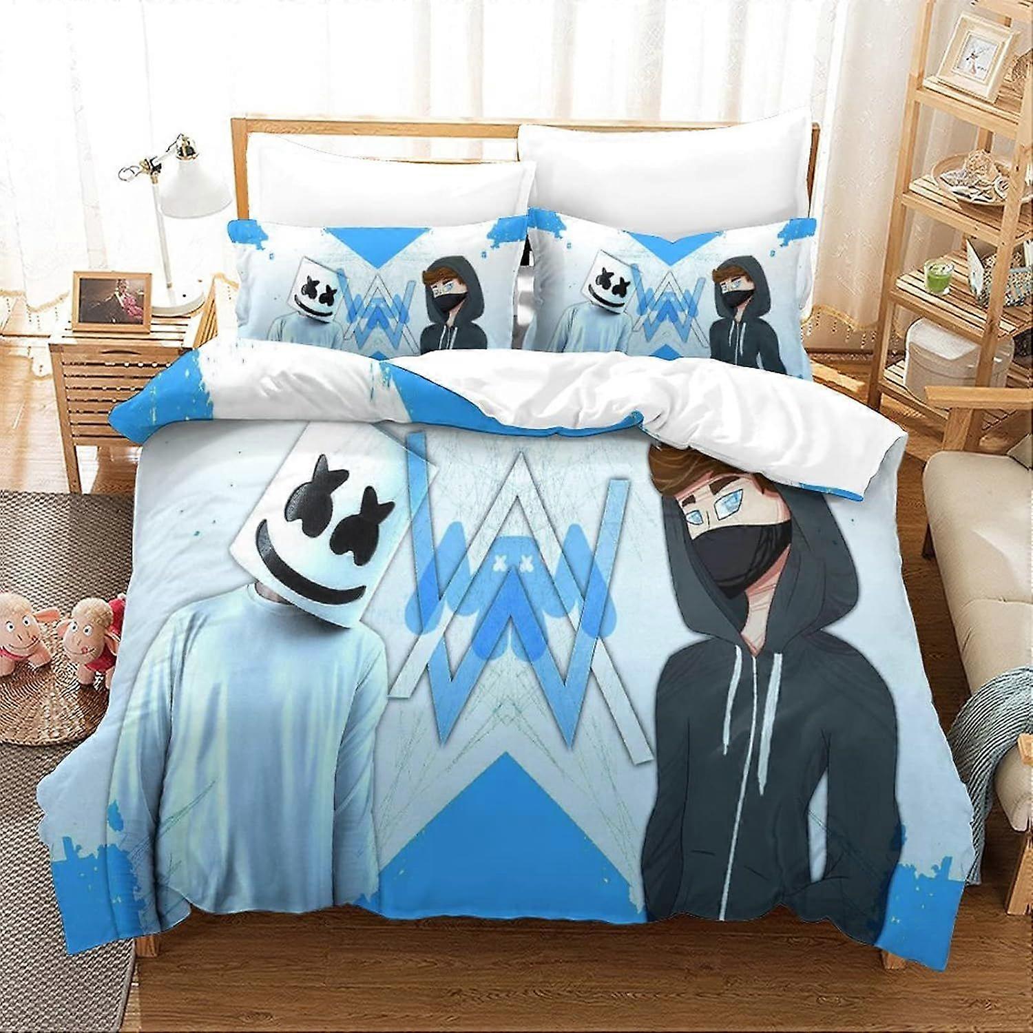 GENBAK Alan Olav Walker Påslakan DJ Sängkläder Set Täcke Täcke Musik Mönster Överkast Överkast Rum Dekor King